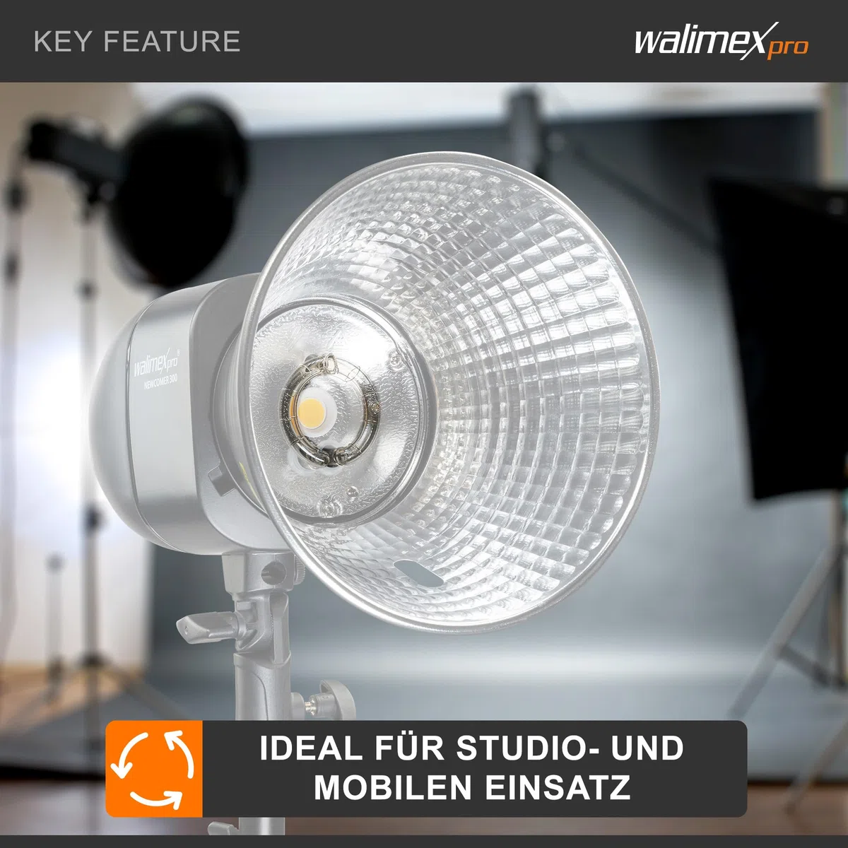 Walimex Pro VT-300 Ersatzblitzröhre für Studioblitzleuchte