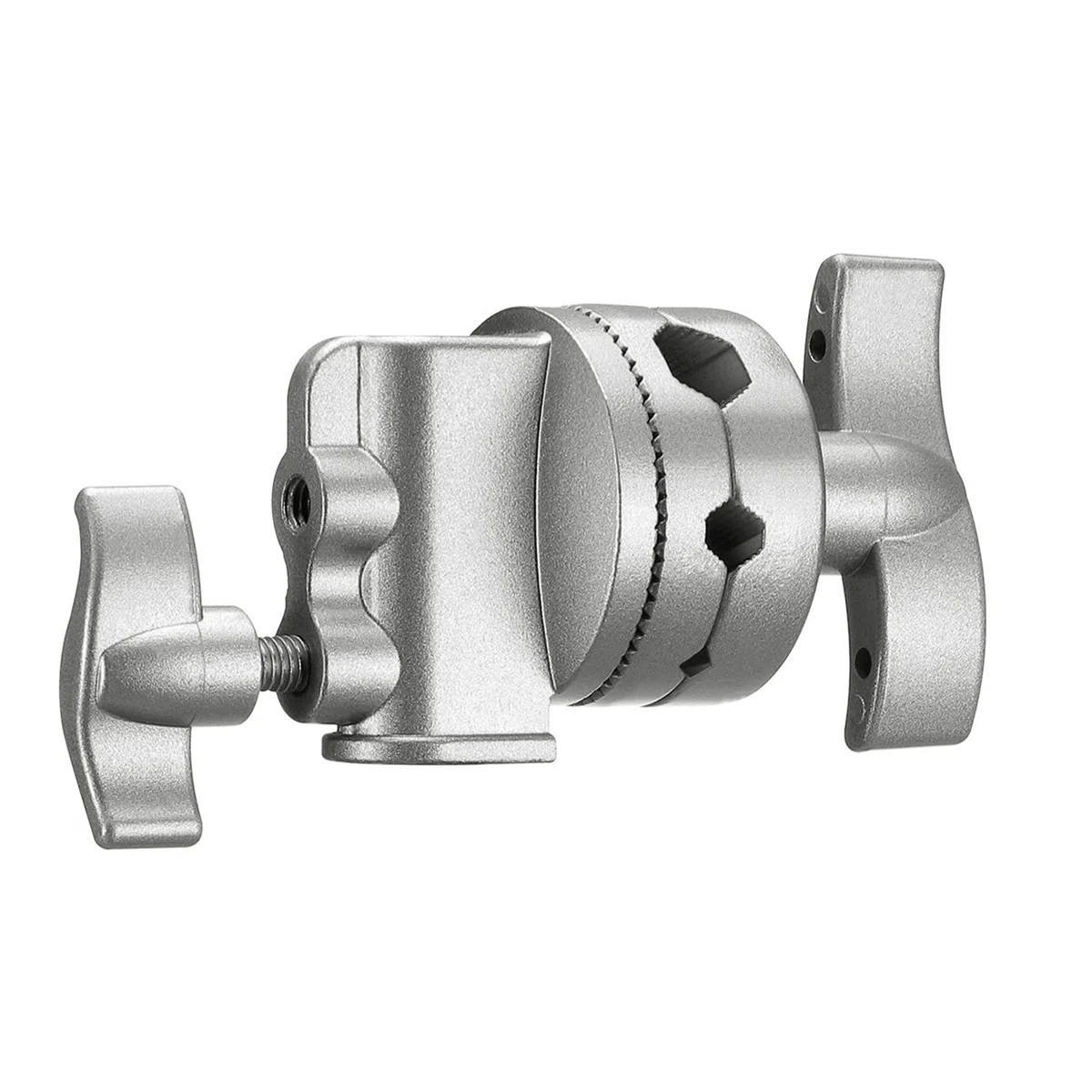 NEEWER Multifunzionale Resistente Impugnatura 6 cm Testa Girevole, Montaggio Adattatore per Lampada, Estensione Braccio e Altre con 1/2, 1/4, 3/8, 5/8, Filettature Argento
