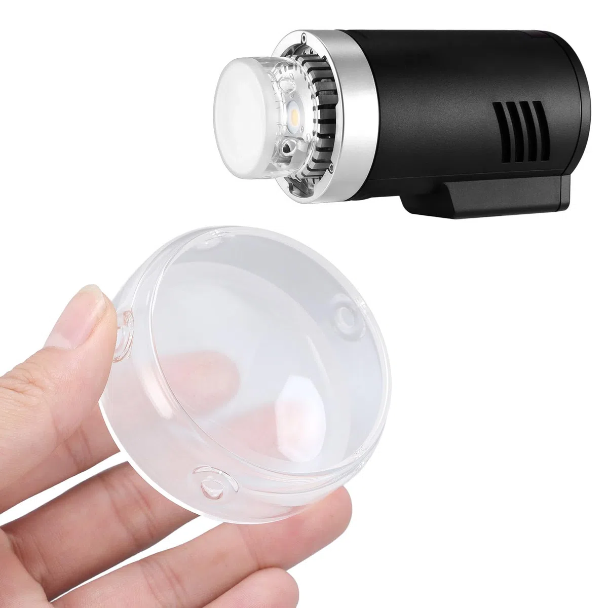 per AD300 PRO Paralume in Vetro Accessori per Luci Fotografiche, Copertura Protettiva a Cupola Luminosa per AD300Pro Illuminazione Lampeggiante
