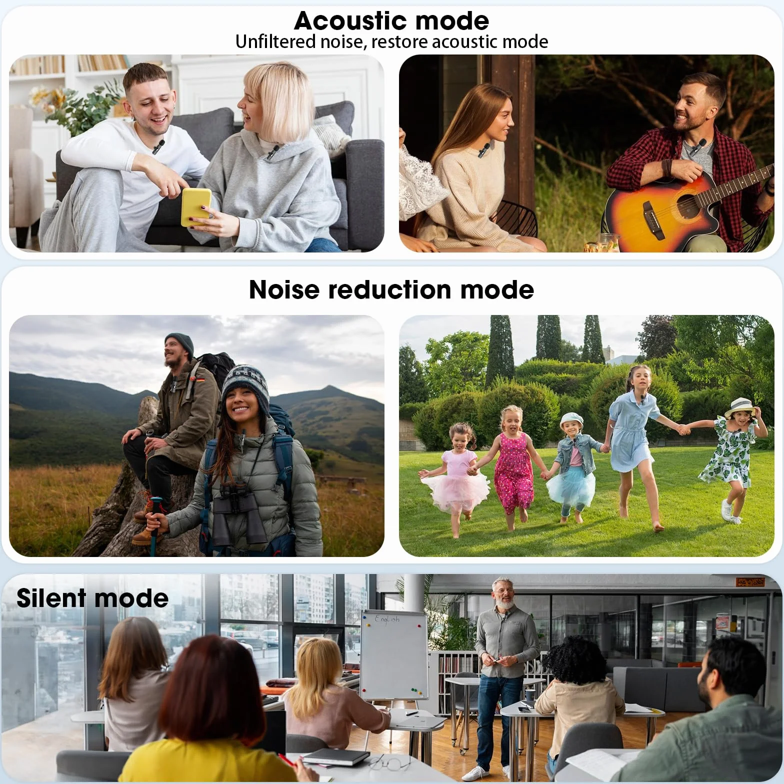 Microfono Lavalier Wireless per iPhone/Telefono Android/Computer, Microfono da bavero USB C per registrazione video, Vlogging, TikTok, YouTube, riduzione del rumore, clip plug-play sul Microfoni