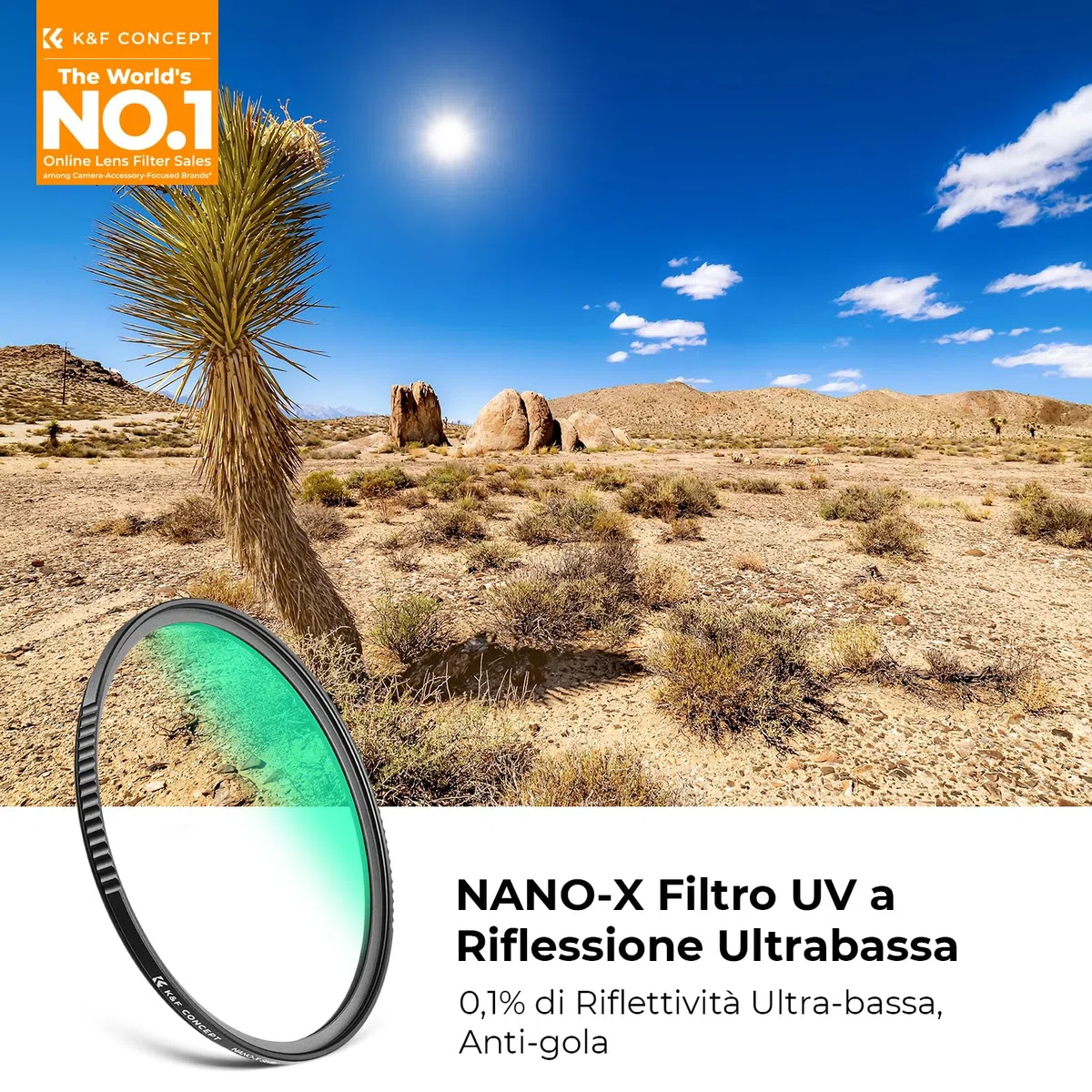 K&F CONCEPT Nano-Xcel 67mm Filtro UV a Riflessione Ultrabassa,Filtro di Protezione in Vetro Ottico con 28 Strati Rivestimento Nano