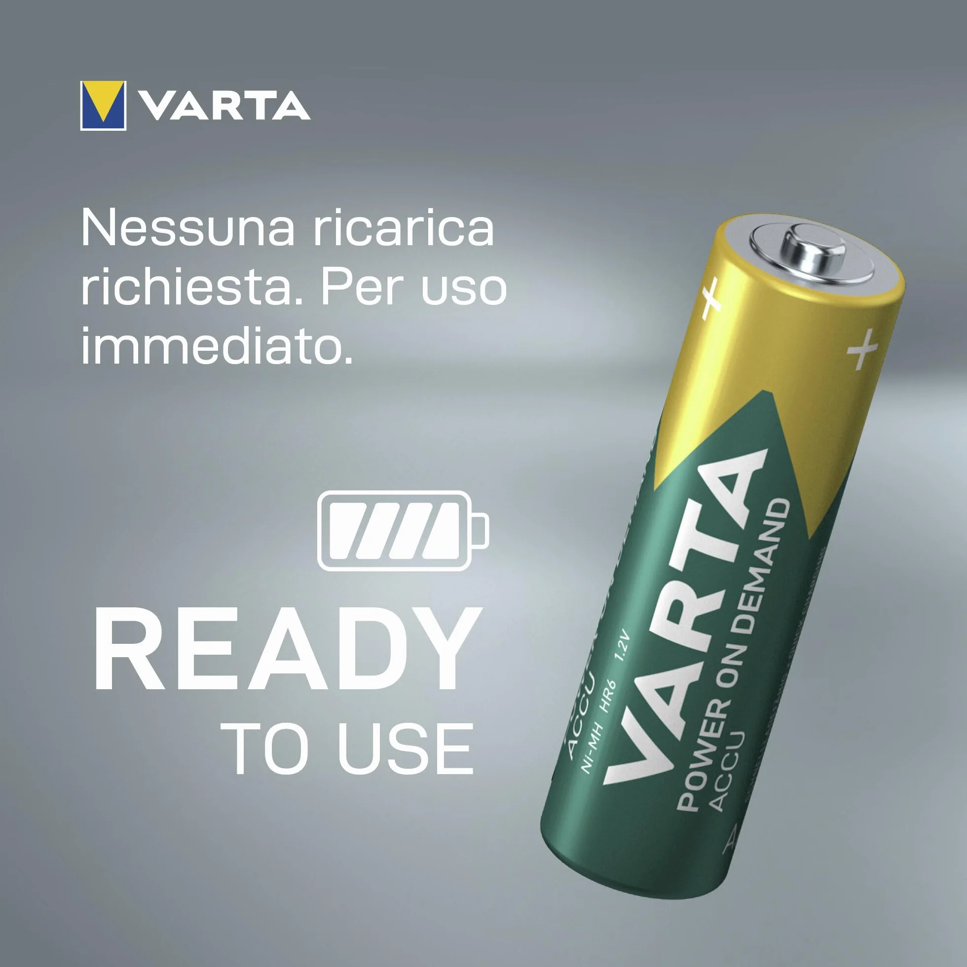 VARTA Pile AA, ricaricabili, confezione da 16, Recharge Accu Power on Demand, batteria ricaricabile, 2100 mAh Ni-MH, senza effetto memory, precaricate, pronte all'uso [Esclusivo su Amazon]