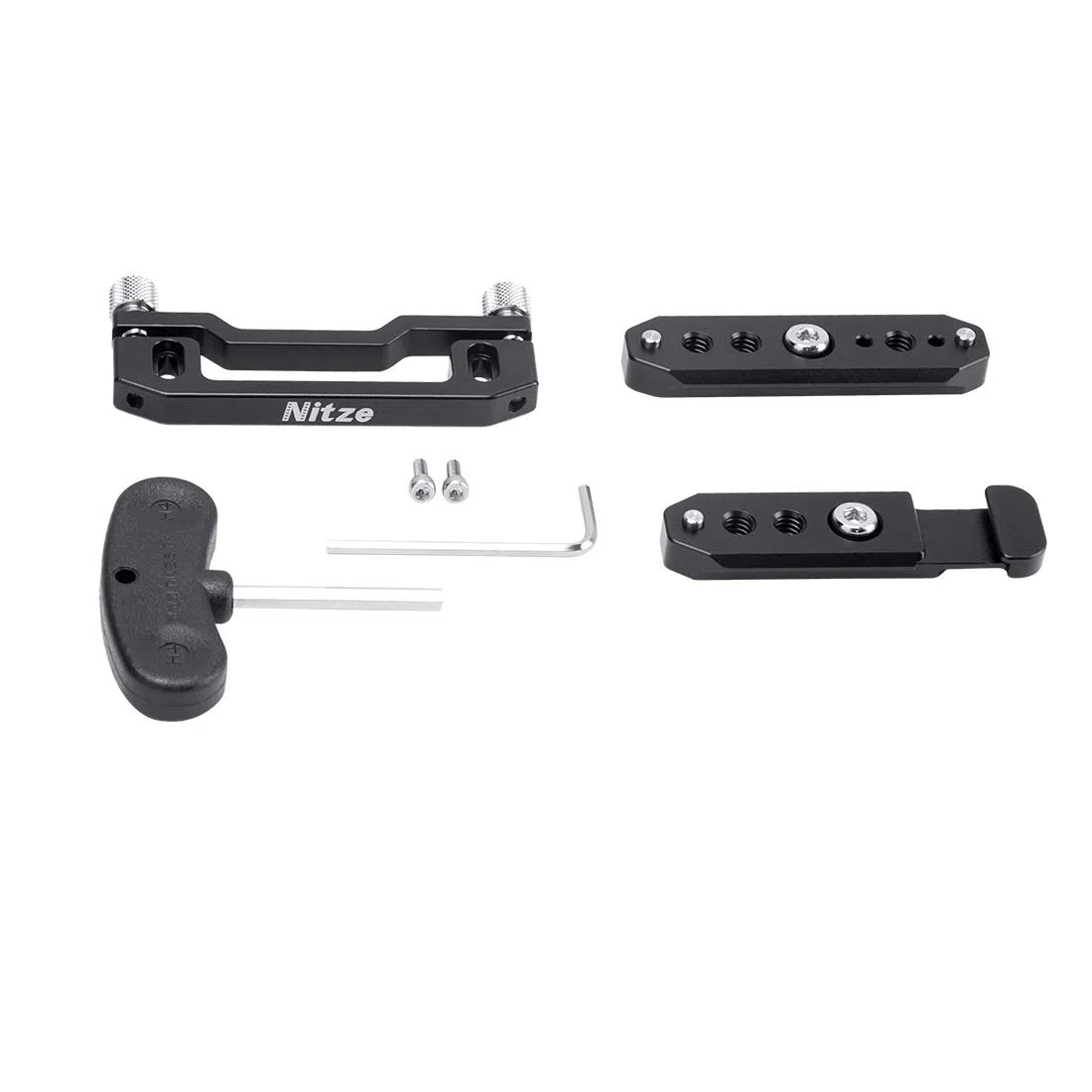 Nitze Mounting Plates Kit für Atomos Ninja V/Ninja V+, Ninja V Montageplatten Kit Einschließlich NATO Schienen und HDMI Kabelklemme – Ninja V-MPKIT