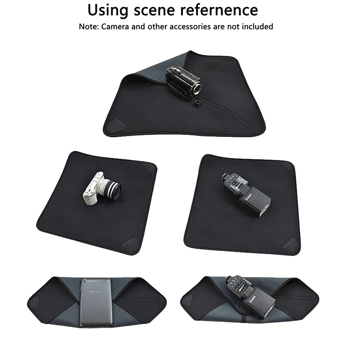 Selens 4 Pezzi Panno Protettivo Neoprene Avvolgente Custodia per Fotocamera Digitale DSLR - Protezione Antiurto per Obiettivo - Accessori per Studio