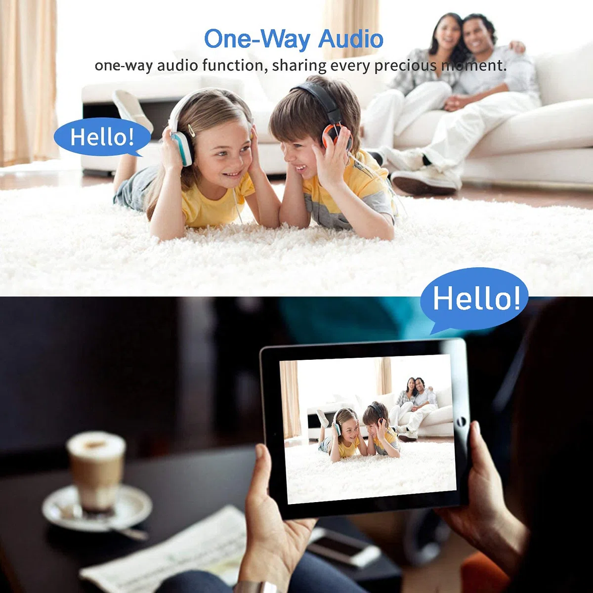 REIGY 3MP Kit Videosorveglianza Wifi Esterno con Registra Audio, Sistema di Sicurezza 16CH NVR+4x 1296P Camera, Telecamera Sorveglianza Wireless Impermeabile Visione Notturna Senza HDD