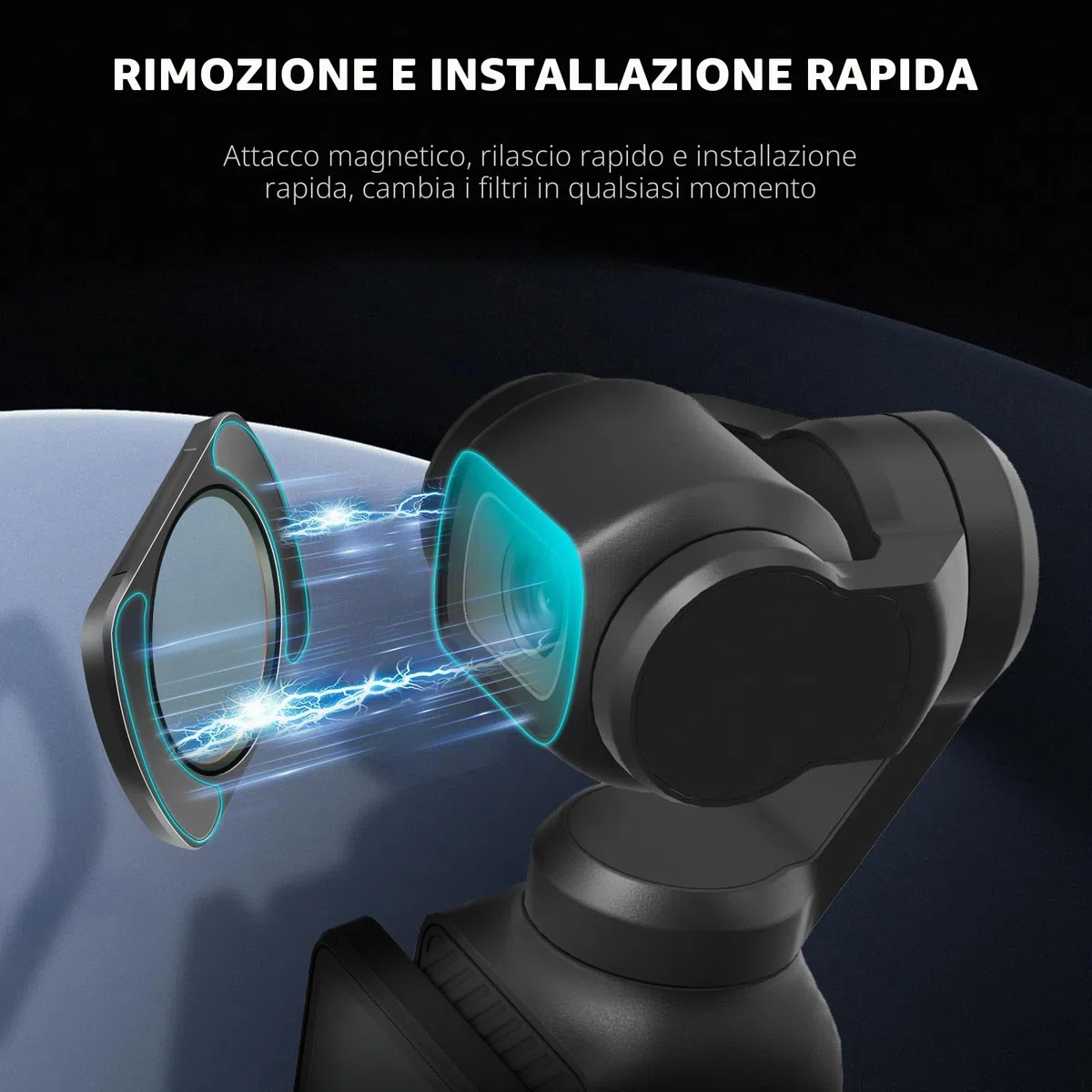 REYGEAK Osmo Pocket 3 Kit filtri VND variabile ND 2-32 (1-5 stop) e ND 64-512 (6-9 stop) compatibile con DJI Osmo Pocket 3, telaio in lega di alluminio