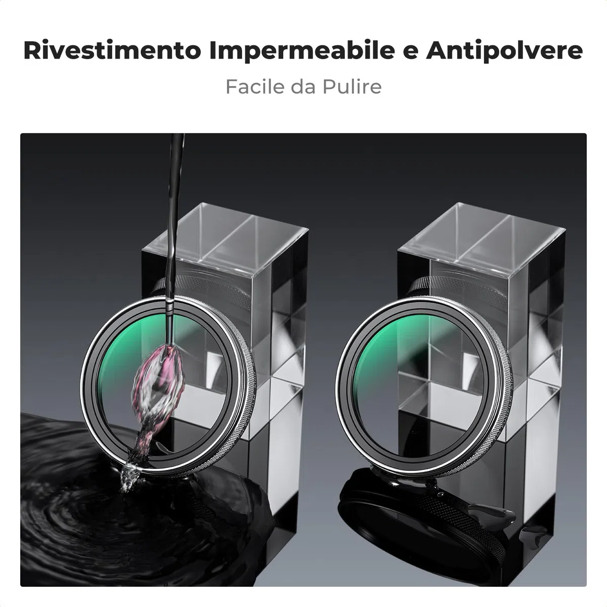 K&F CONCEPT Nano-Xcel Filtro di Protezione UV compatibile con Fujifilm X100 Serie, Filtro MCUV con 28 Strati di Rivestimento Nano Compatibile con Fujifilm X100 X100S X100F X100T X100V X100VI(Argento)