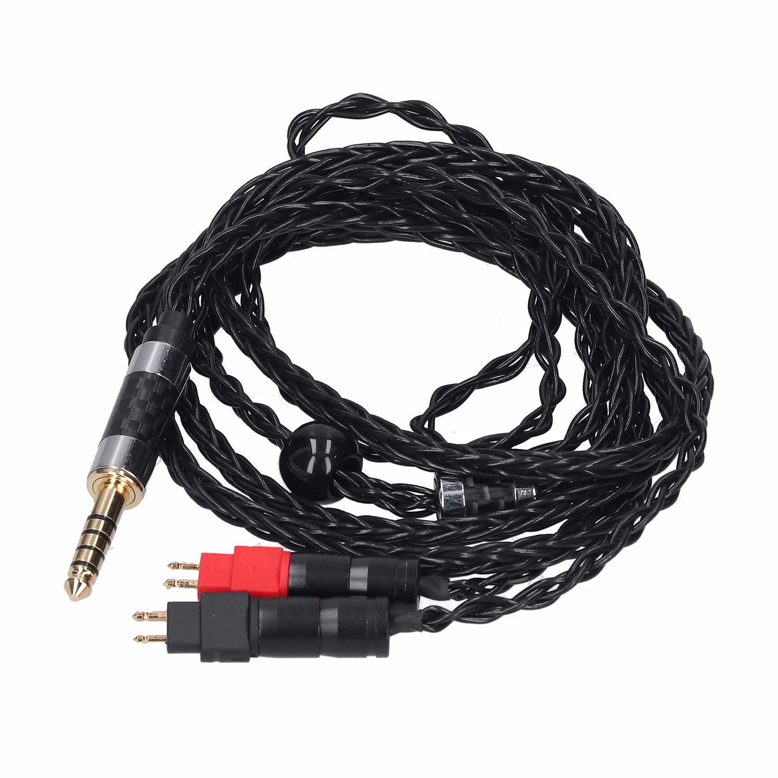 ASHATA Cavo di Ricambio per, Cavo Placcato Argento OCC Bilanciato a Doppio Ago a 8 Core per HD600 HD580(4.4MM Bilanciati)