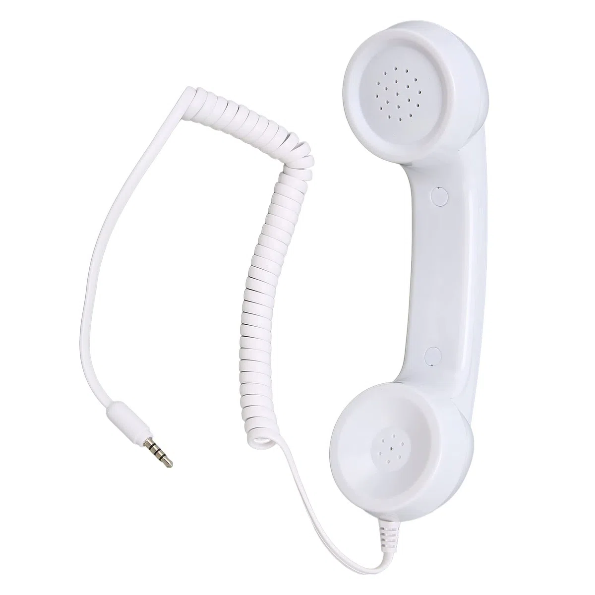 Ricevitore Telefonico retrò, Ricevitore Portatile Resistente Alle Radiazioni con Pulsante di Risposta One Touch, Spina da 3,5 Mm, Cavo a Spirale da 1 M per Genitori e Nonni