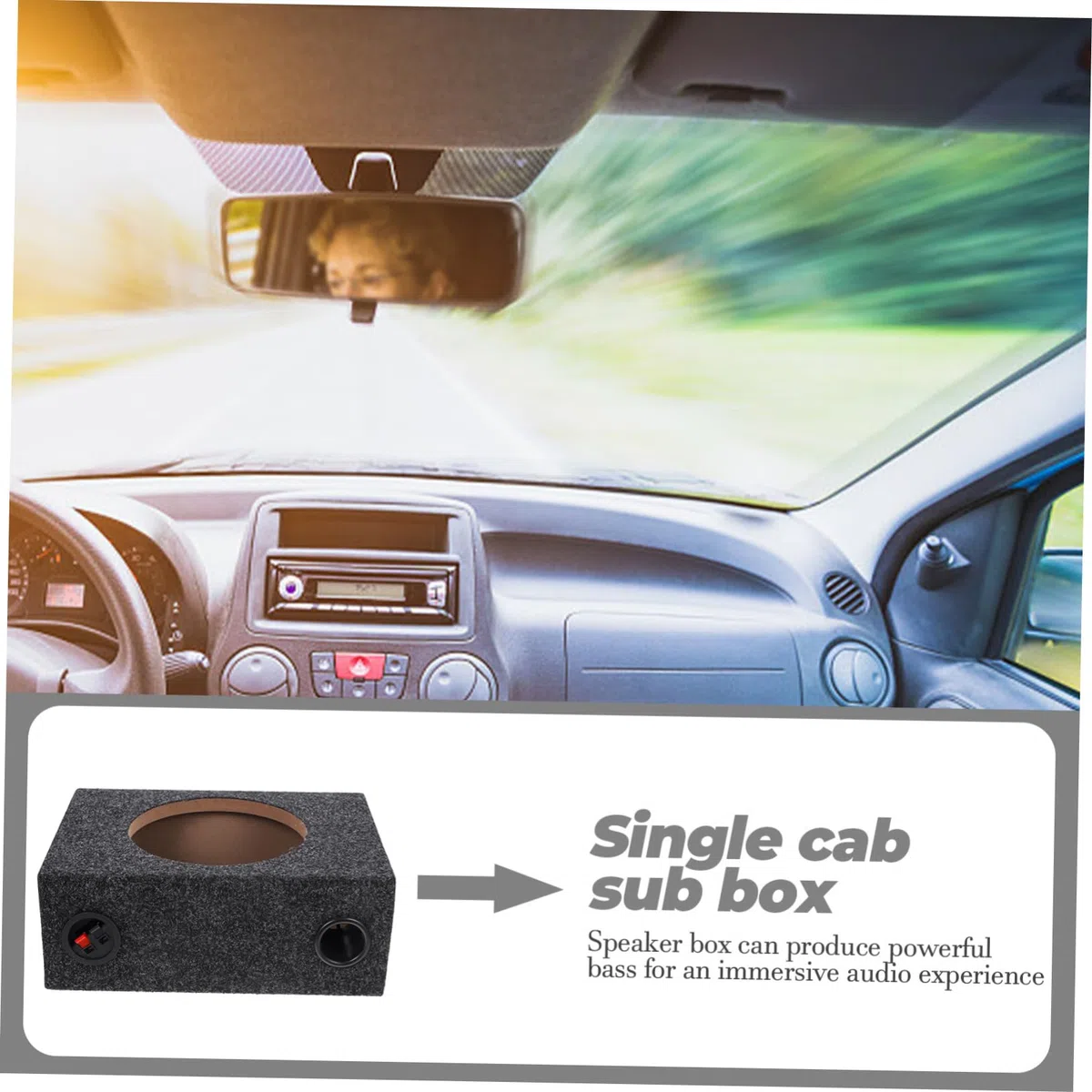 Tappeti Box Sub Scatola Di Altoparlanti In Legno Singolo Subwoofer Da 8 Pollici Custodia Sigillata Tappeto Passivo In Lega Di Zinco Scatola Vuota Di Legno Altoparlante Audio Basso