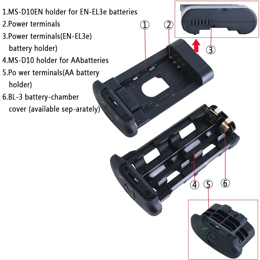 Dste Pro MB-D10 verticale battery grip per Nikon D300 D300s D700 D900 SLR fotocamera digitale come EN-EL3e
