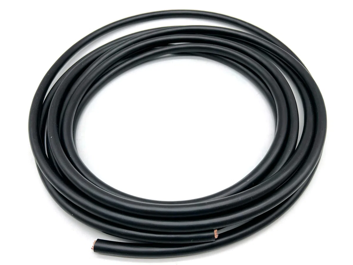 Exoda cavo batteria 25 mm² 5m nero H07V-K25 cavo in PVC flessibile in rame resistente al calore fino a 70 gradi per usi versatili di qualità.