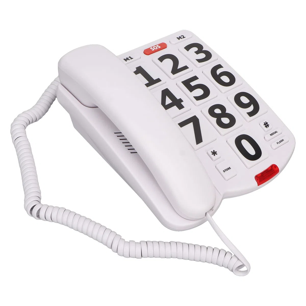 Telefono con Tasti Grandi con Numeri Grandi, Controllo del Volume, Suoneria Molto Alta, Cavo da 9 Piedi.Telefoni Fissi per la Casa per Anziani, Design Classico per la