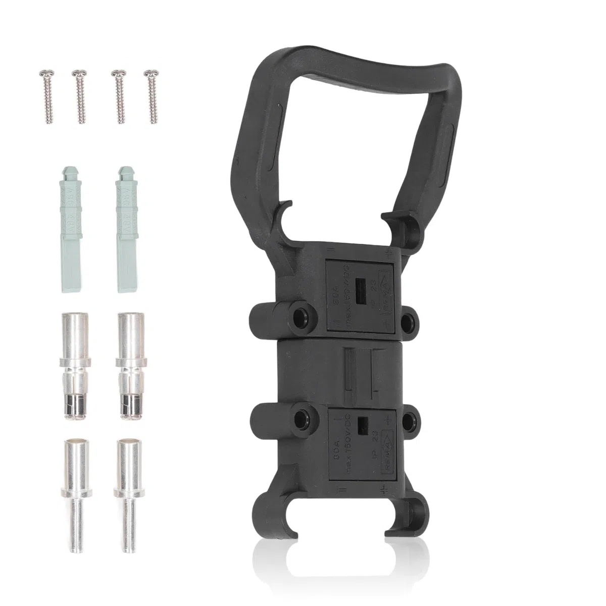 Connettore Rapido Per Batterie, Connettore Di Alimentazione Per Carrelli Elevatori 80A Spina Maschio/femmina A Sgancio Rapido Per Ricarica Batterie Con Terminale Per Apparecchiature Elettriche