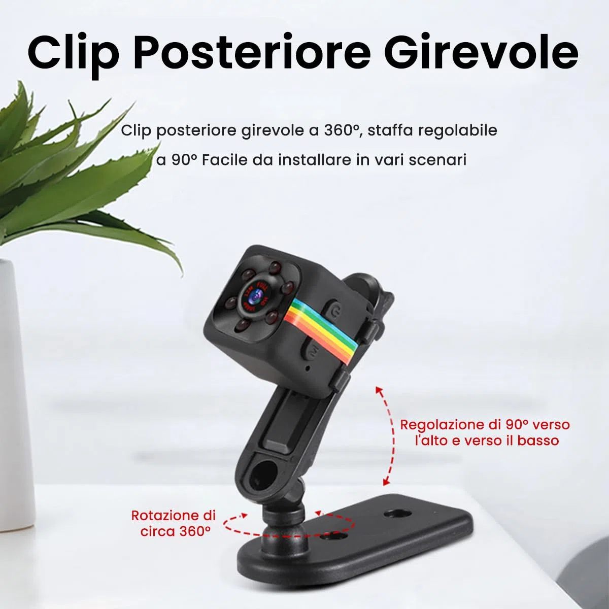 Bextgoo Mini Telecamera Senza Wifi, 1080P FHD Telecamera Spia con Scheda di TF da 32 GB, Microcamera Senza Fili Videocamera Sorveglianza Per Auto/Casa/Esterna/Interna(Nero)