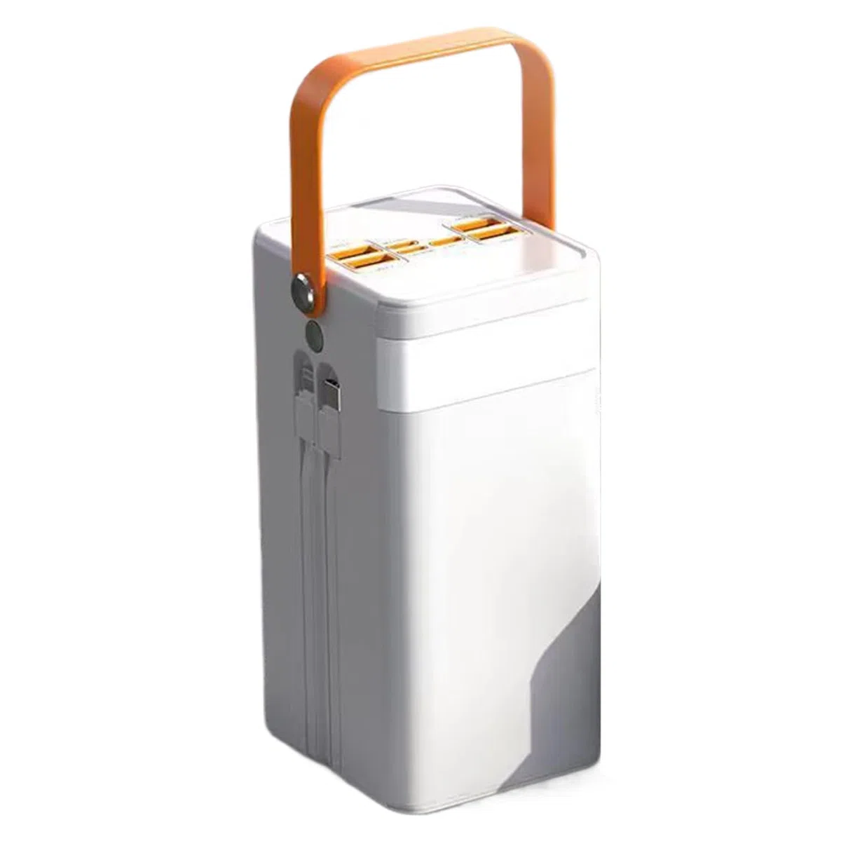 Power Bank Solare - 120W Batteria Esterna 50000mAh Attrezzatura Sopravvivenza | Power Bank Solare Alta Capacità Con Luce Cavi Integrati | 4 Uscite 3 Ingressi Per Tutti I Dispositivi Mobili Viaggio