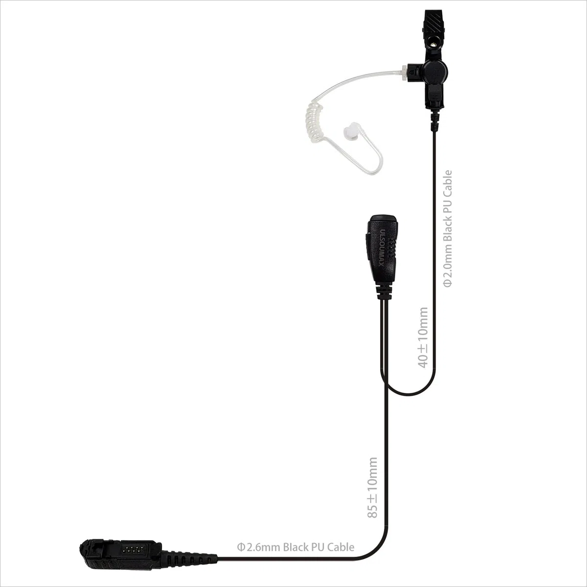 Air Acoustic Tube Auricolari Compatibile con Motorola DP2400 DP2400e DP3441e XPR3300e XPR3500 MTP3150 XiR P6600i Radio, Cuffia Acustica Auricolare con pulsante PTT Mic