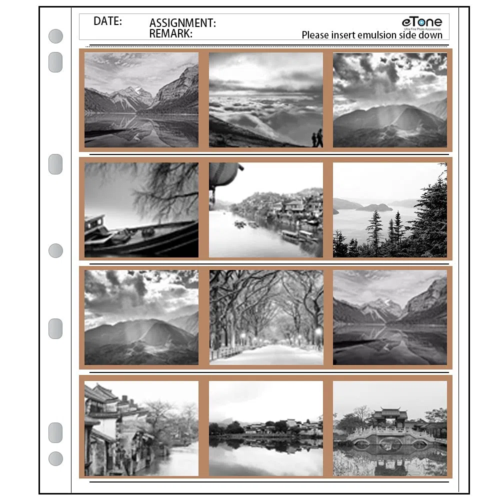 eTone - 50 fogli per archiviazione, 120 pagine negative, 50 x 120 cm