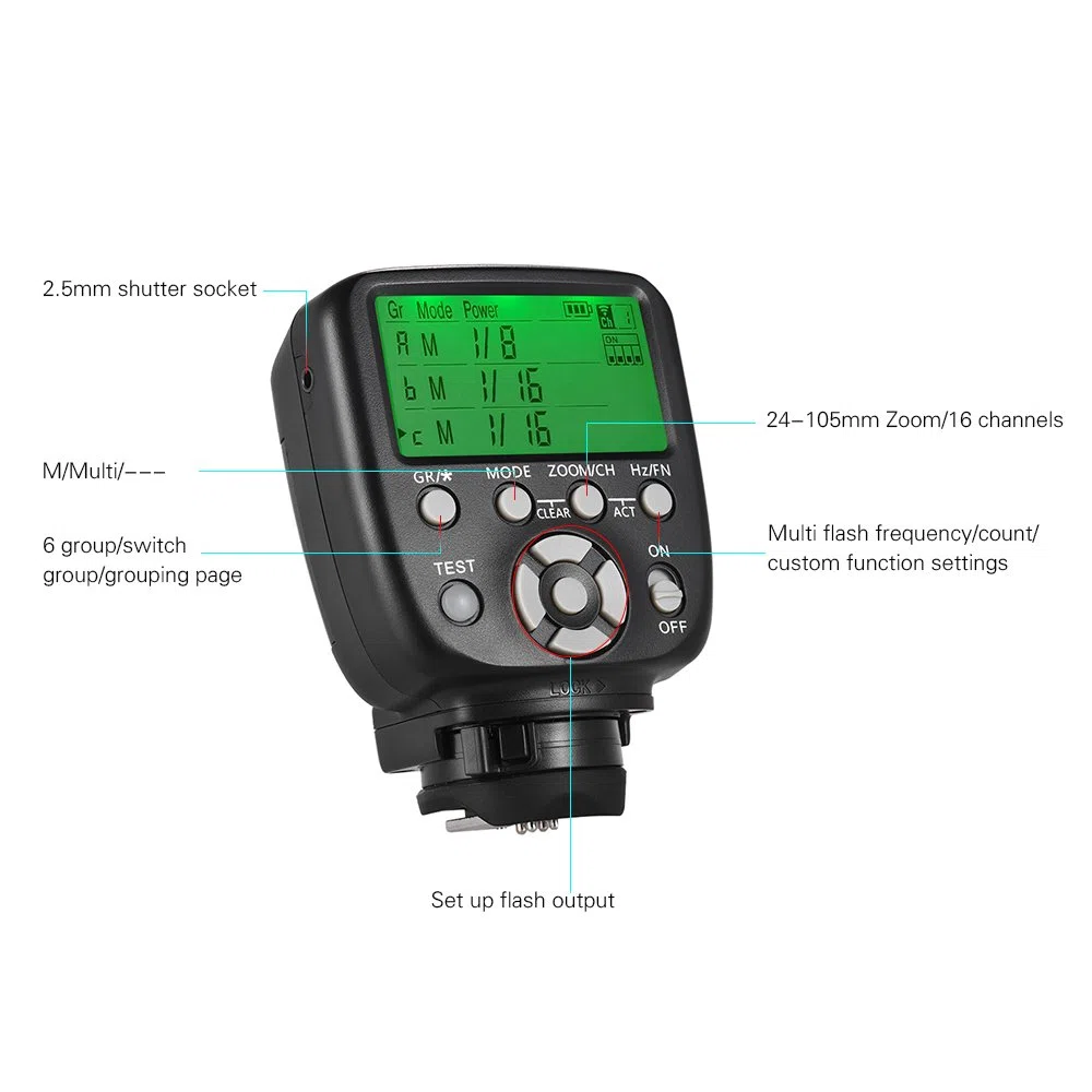 YONGNUO YN560-TX II Trasmettitore LCD manuale Compatibile con Nikon DSLR / YN560III / YN560IV / YN660 / YN968N / YN860Li Speedlite RF-602 / RF603 / RF603 II / RF605