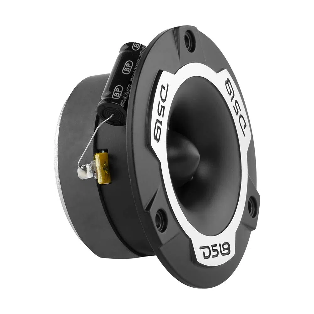 DS18 2 PRO-TWX1 super bullet tweeter da 9,60 cm di diametro 120 watt rms e 240 watt max, impedenza 4 ohm da 103 db, portiere auto, a coppia
