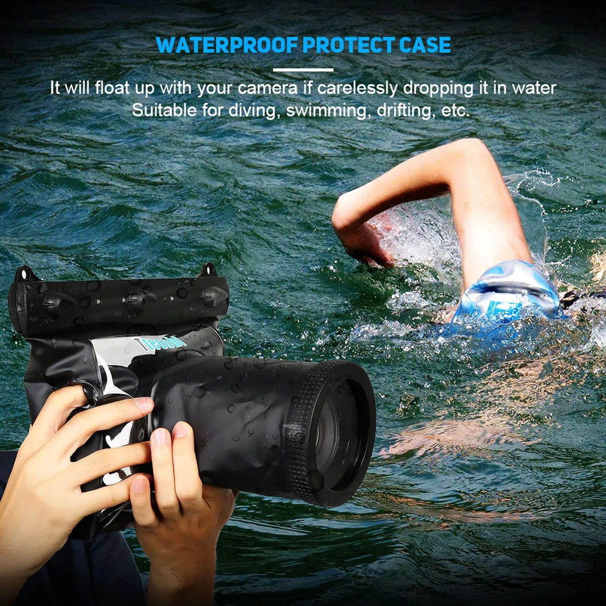 Akozon Custodia Subacquea Impermeabile HD in PVC per Fotocamera SLR DSLR