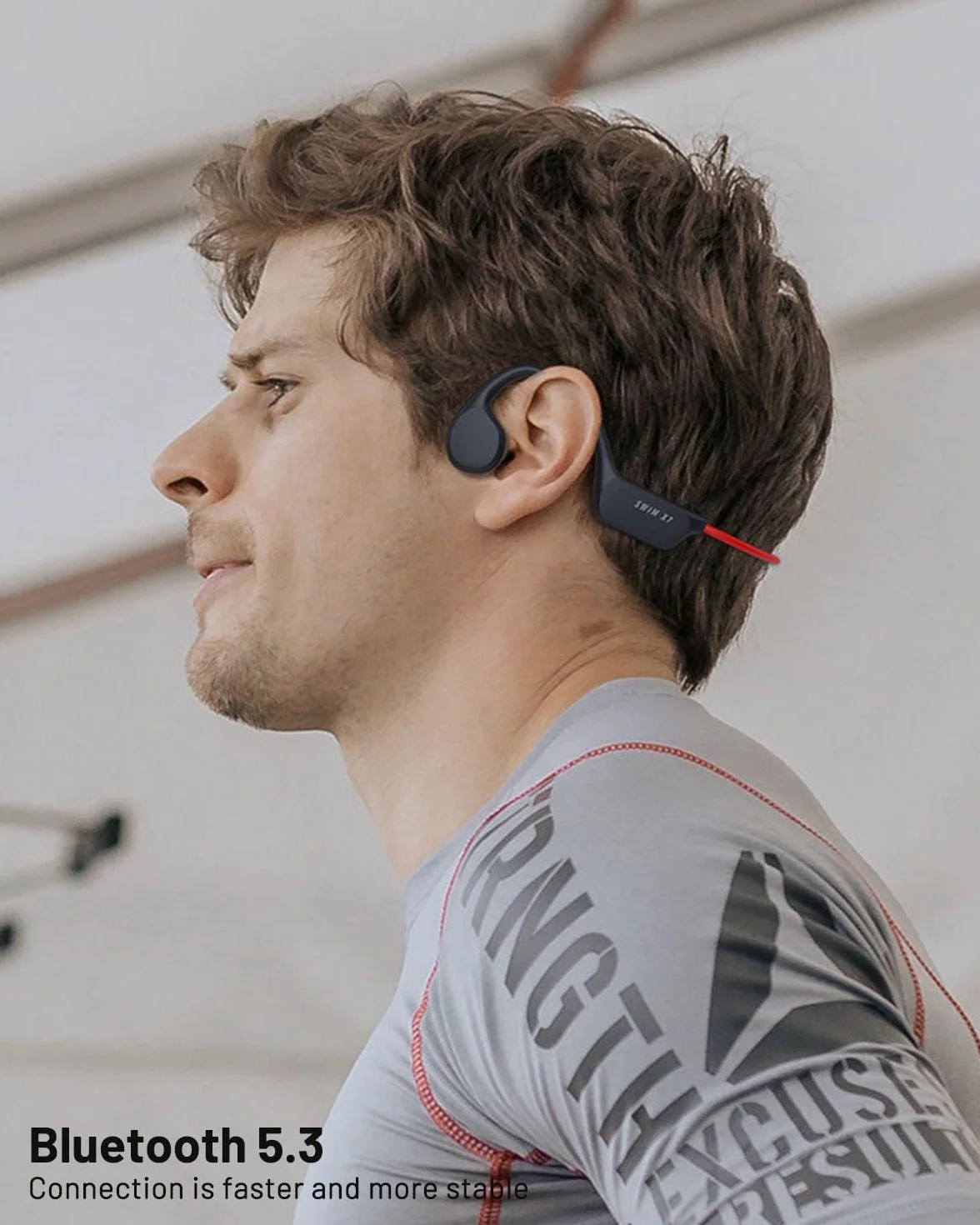 Cuffie a conduossea, IPX8, impermeabili, per nuoto, con memoria 32G, Bluetooth 5.3, cuffie sportive con microfono senza fili, per corsa, nuoto, ciclismo, allenamento