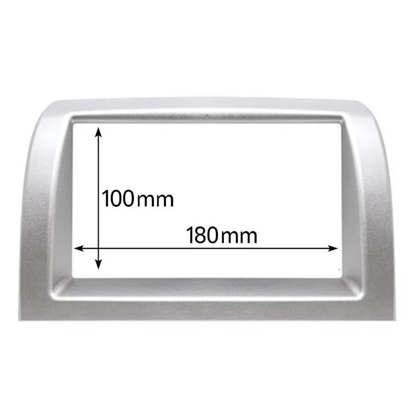 MASCHERINA MONTAGGIO AUTORADIO 2DIN COMPATIBILE LANCIA YPSILON 2003-2011 GRIGIO CHIARO