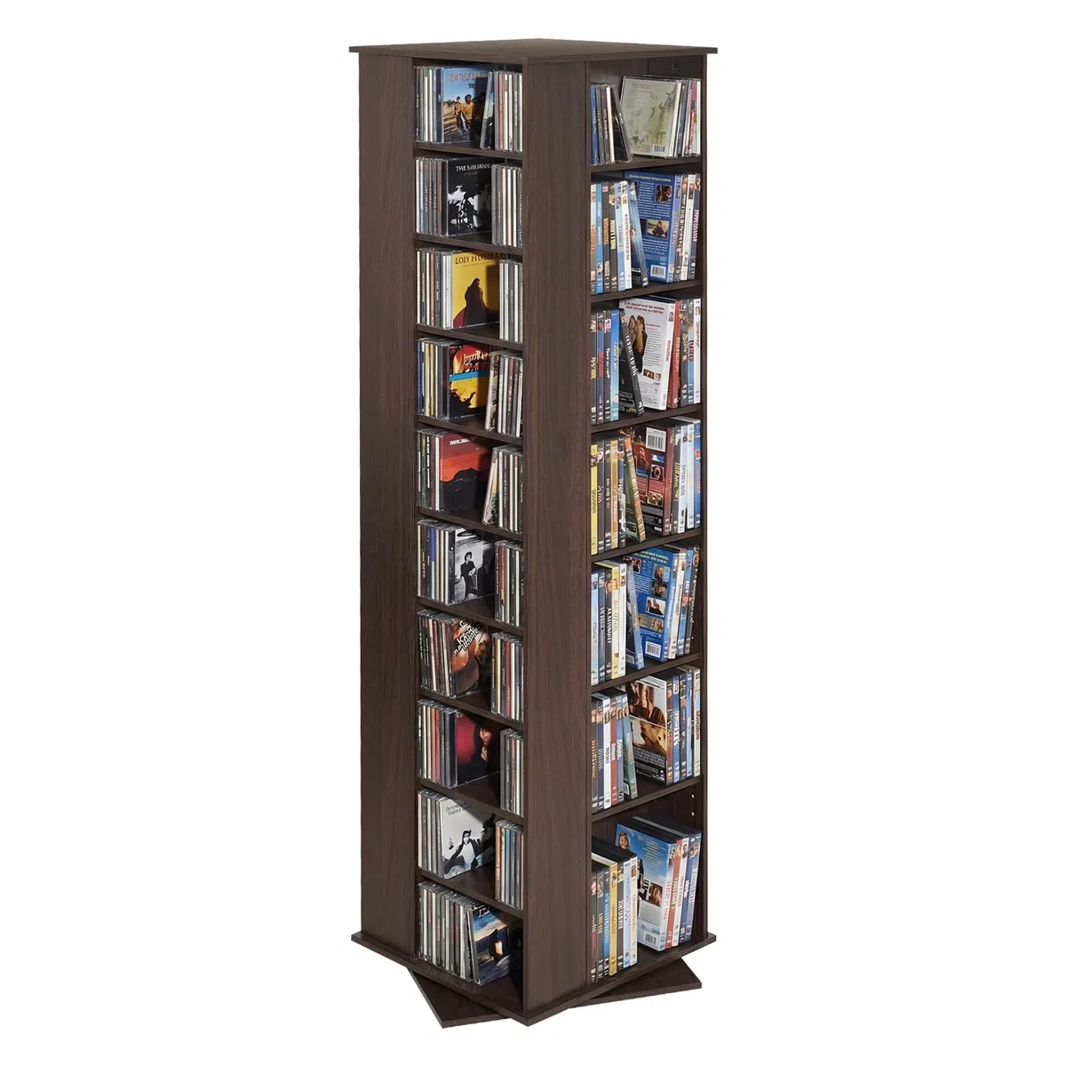 VEVOR Armadietto Portaoggetti Multimediale, Ripiano per DVD, Contenere Fino a 1040 CD, Ripiani CD Regolabili Gabinetto, Protegge Organizza Collezioni di Musica Film Videogiochi Cimeli Espresso