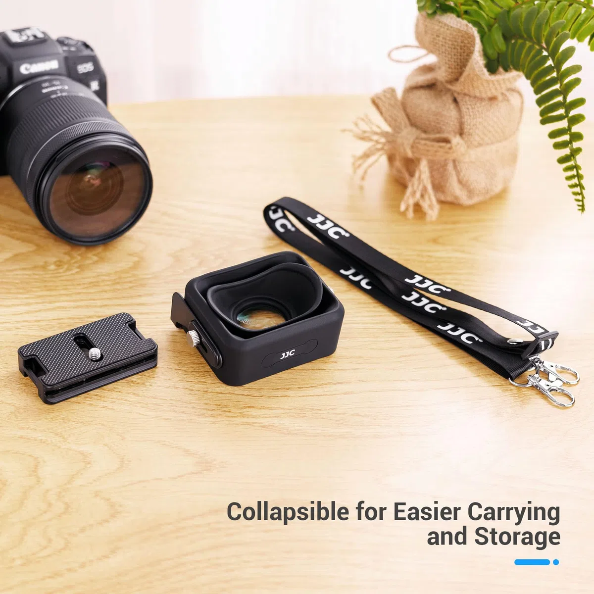 JJC Mirino LCD per Fotocamera Con Ingrandimento 3X, Piastra a Sgancio Rapido Tipo Arca, Lente d'Ingrandimento per Schermo, Cappuccio Parasole per DSLR/SLR