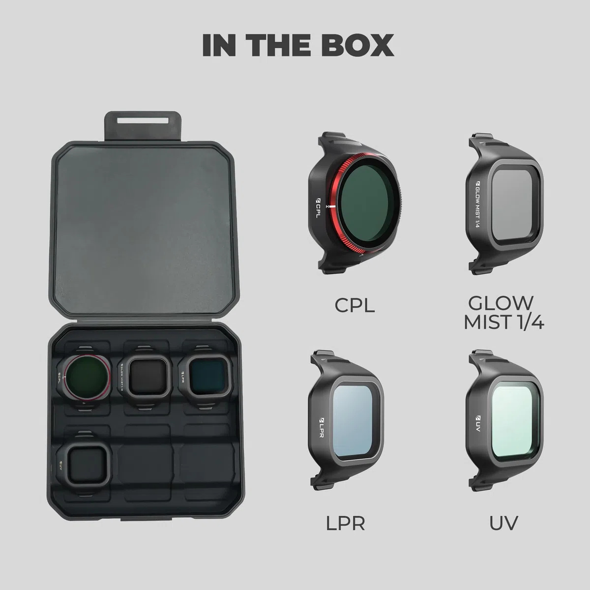 Freewell Filtri quotidiani per DJI Mini 5 Pro – UV, CPL, inquinamento luminoso e foschia luminosa 1/4 – Filtri lenti premium per riprese cinematografiche, colori migliorati e riduzione dei riflessi