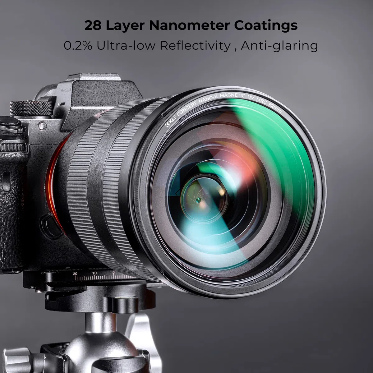 K&F CONCEPT Nano-Xcel 49mm Magnetico Filtro di Protezione, Filtri UV con Copriobiettivo Magnetico, UV Filter in Vetro Ottico con 28 Strati Nano Rivestimenti
