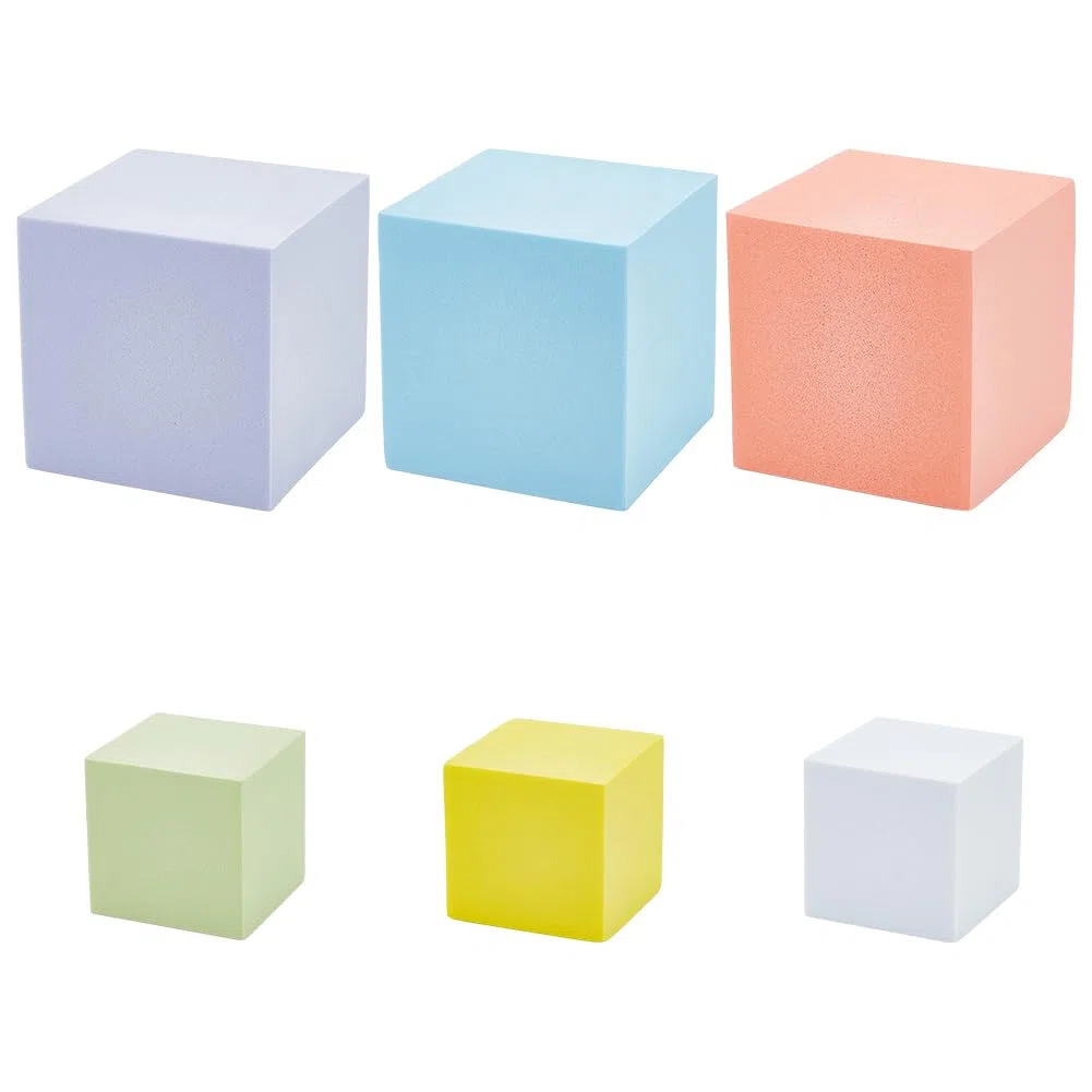 FREEBLOSS 6 Pezzi Fotografia Puntelli Cubo Schiuma Geometria Prodotto Fotografia in Posa Puntelli Solidi Blocchi Quadrato Blocco di Cemento Fotografia Puntelli per Gioielli