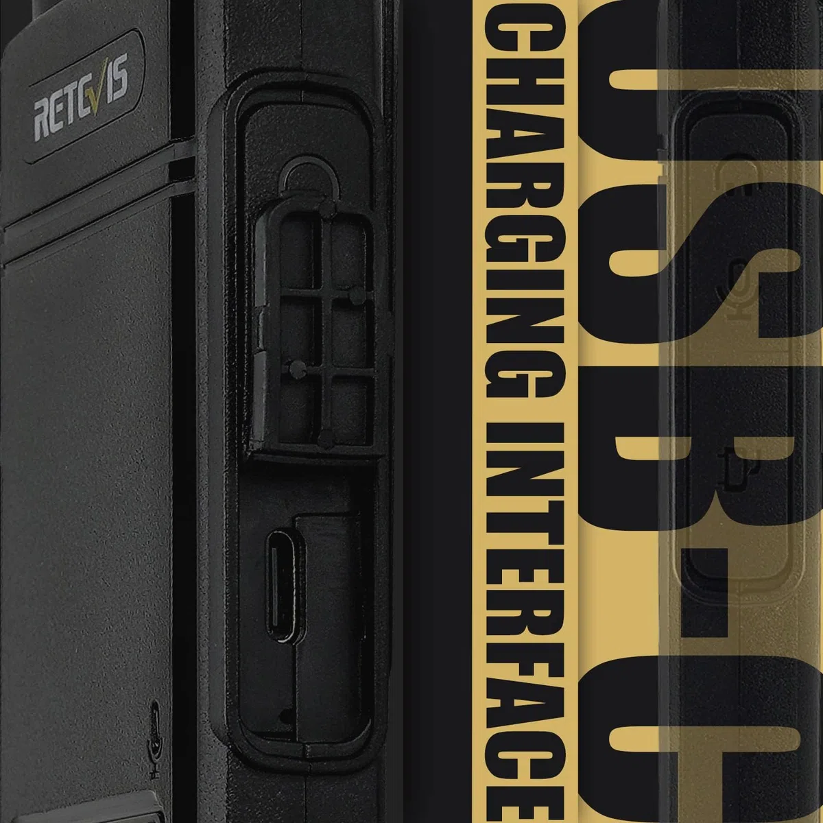 Retevis RB639 Walkie Talkie Professionali, 17mm Ultra Sottile Ricaricabile Ricetrasmittenti, 1000mAh, USB-C, Toni di Chiamata, VOX, Portatile Walkie Talkie para Tiendas (2 Pezzi, Nero)