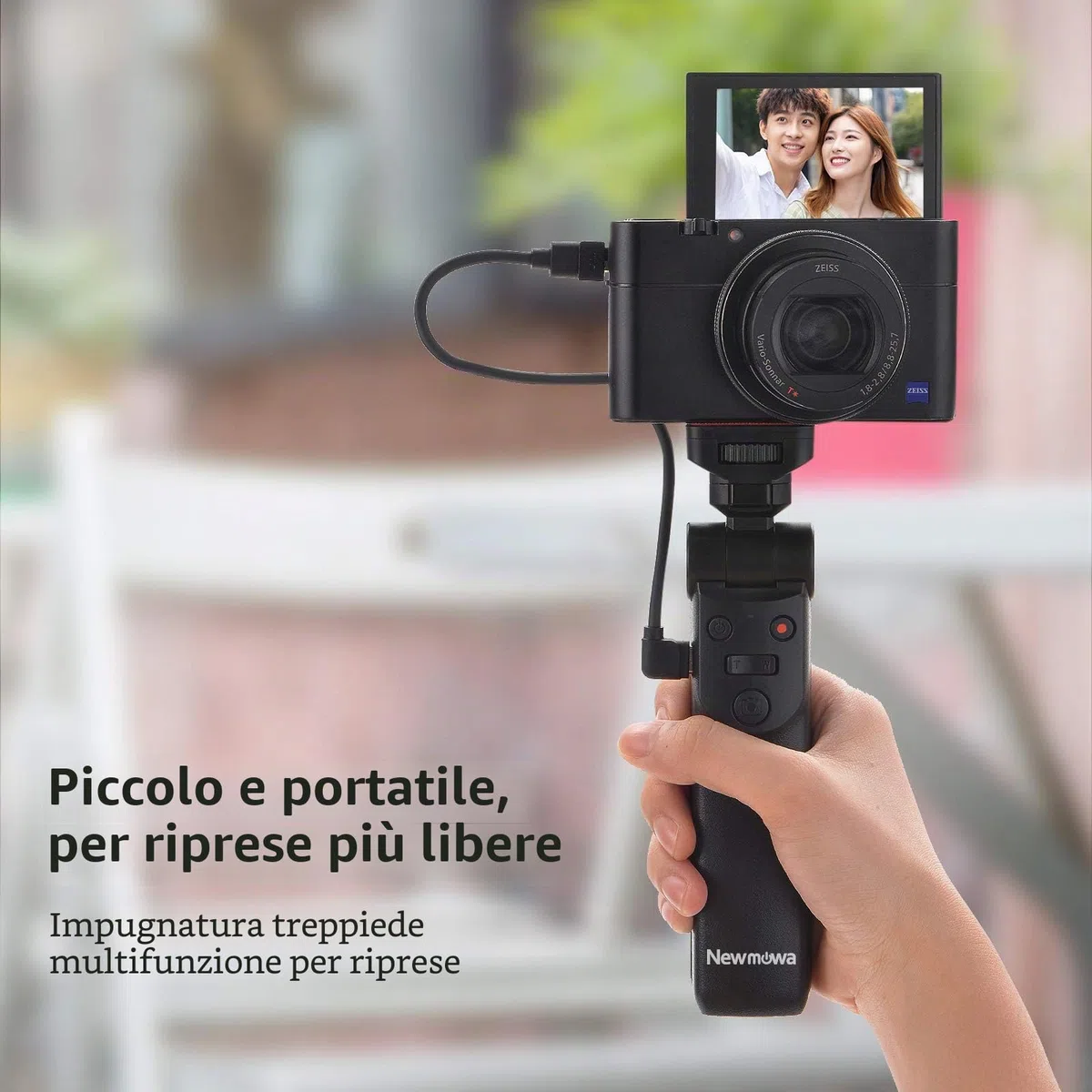 Newmowa Portable Remote Control Mini treppiede impugnatura per scatti a mano per Sony ZV1 RX100 VII M1 M2 M3 M4 M5 M6 M7 A6000 a6100 a6300 A6400 A6500 A6600