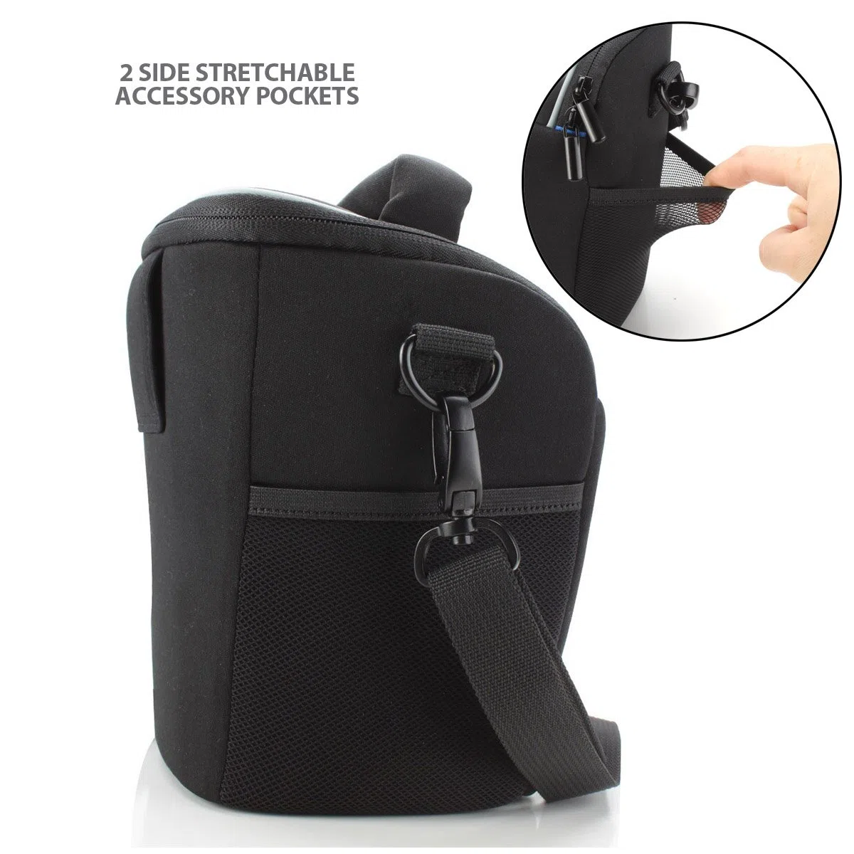 USA Gear Borsa per Fotocamera SLR/DSLR per Mirrorless con Tracolla Regolabile, Maniglia Imbottita, Copertura Antipioggia Rimovibile e Fondo Resistente Alle Intemperie