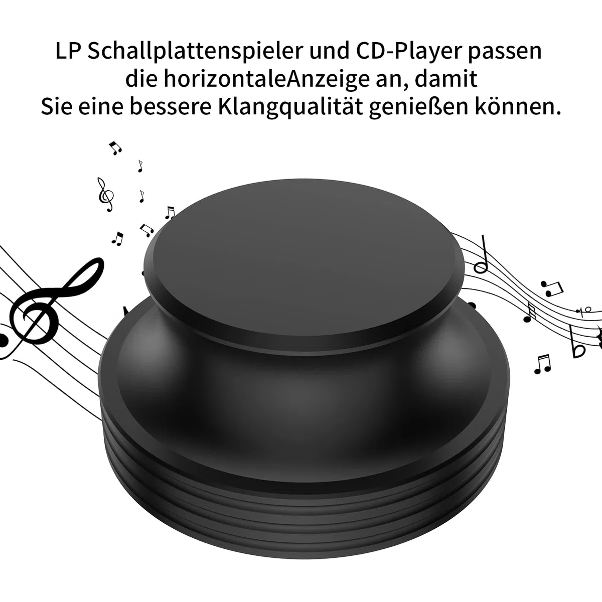 Stabilizzatore di Peso, Peso Stabilizzatore Giradischi, Stabilizzatore Per Registratori HiFi, Piatto Girevole in Vinile LP (nero)
