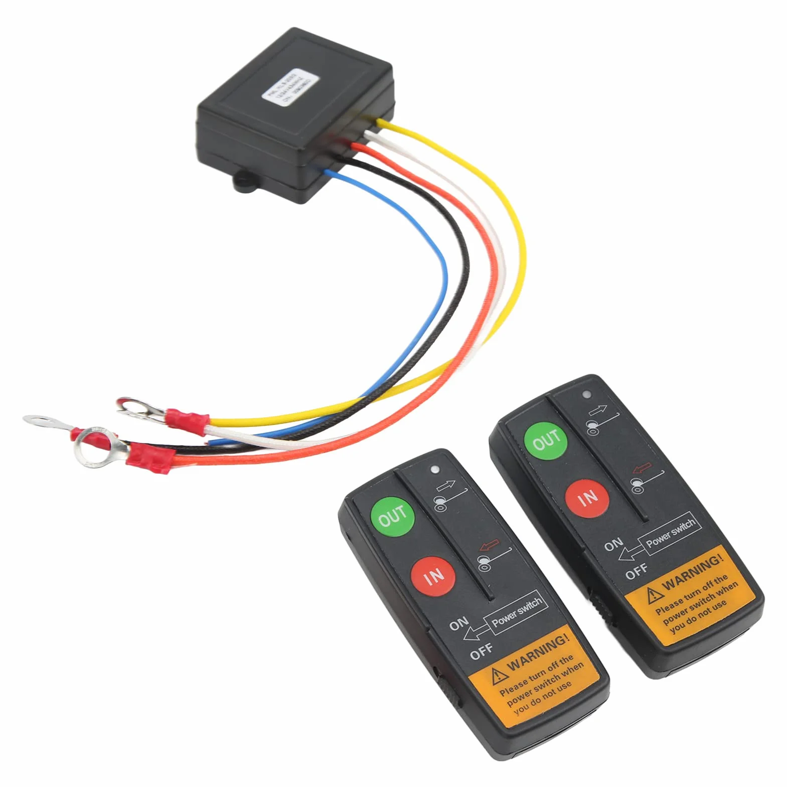 Aramox Wireless Winch Remote Control Kit Universale Verricello Controller 75ft Range 12V 24V Ad Alta Sensibilità Universale per Auto ATV Camion