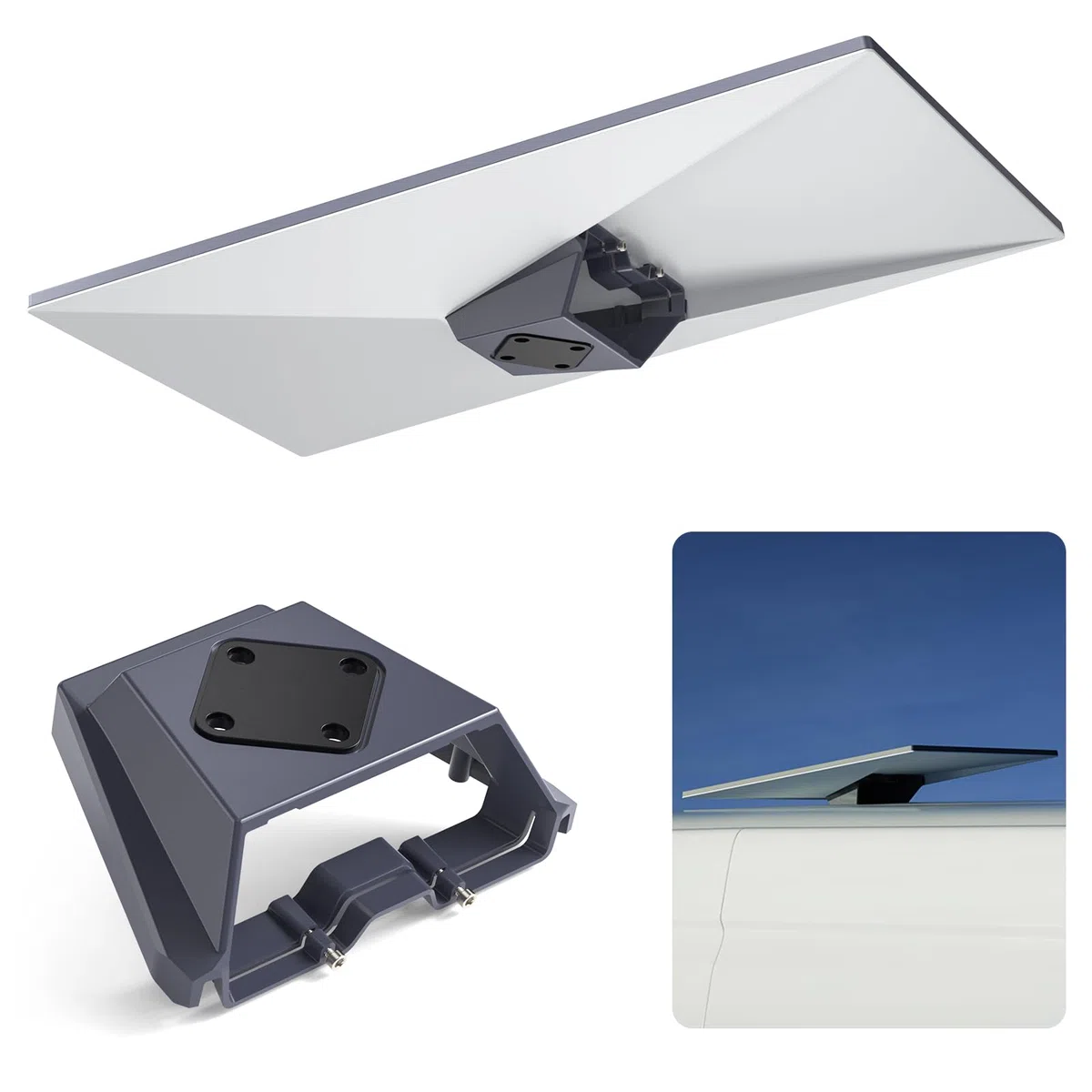 XLTTYWL Starlink Gen 3 Supporto, Supporto per Tetto per Mobilità Standard Starlink Gen3 per Starlink V3 Flat Standard Dishy Adatto per Camper, Legno, Metallo o Binari di Veicoli
