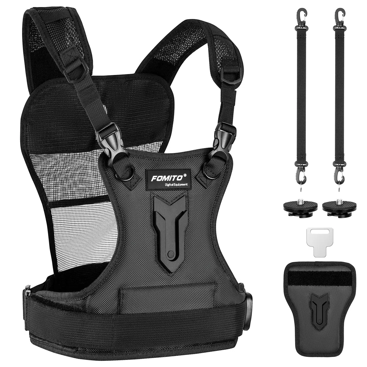 FOMITO Multi doppia fotocamera dual trasporto fotografo Vest con guscio laterale per Canon Nikon DSLR MQ-MSP01 MP1000