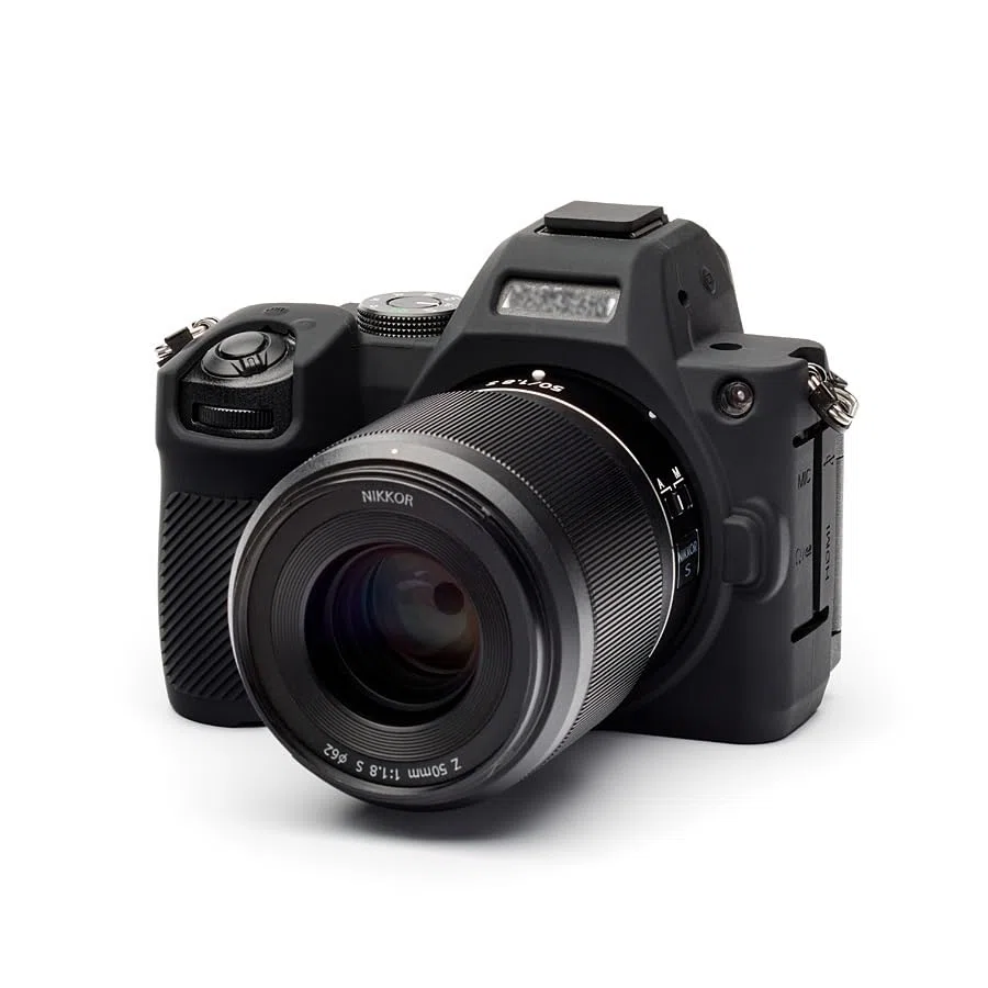 easyCover Protective - Custodia in silicone per fotocamera Nikon Z5 II, colore: Nero