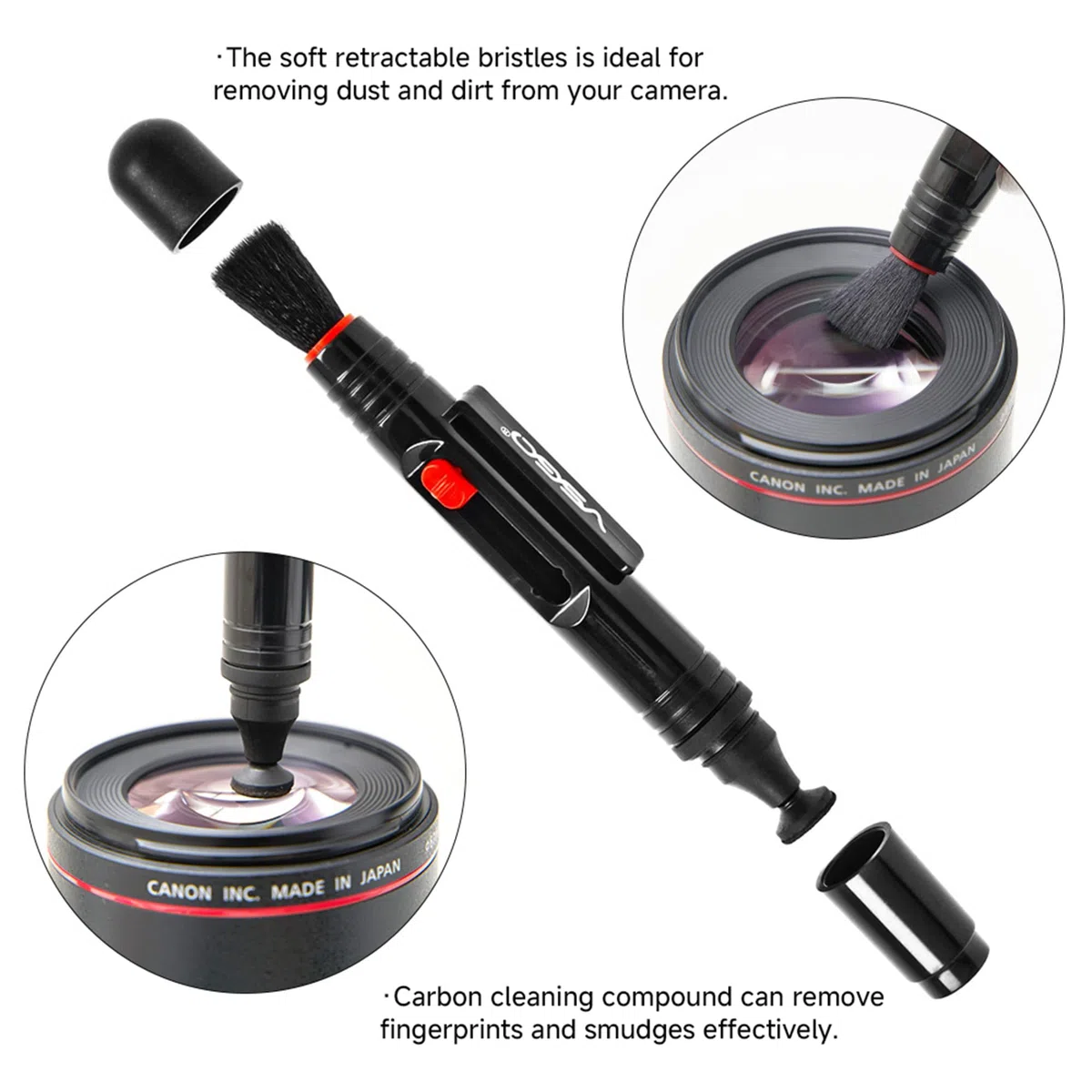 VSGO DKL-20F Travel Cleaning Kit Pro - Set professionale per la pulizia della fotocamera per obiettivi e schermi full frame