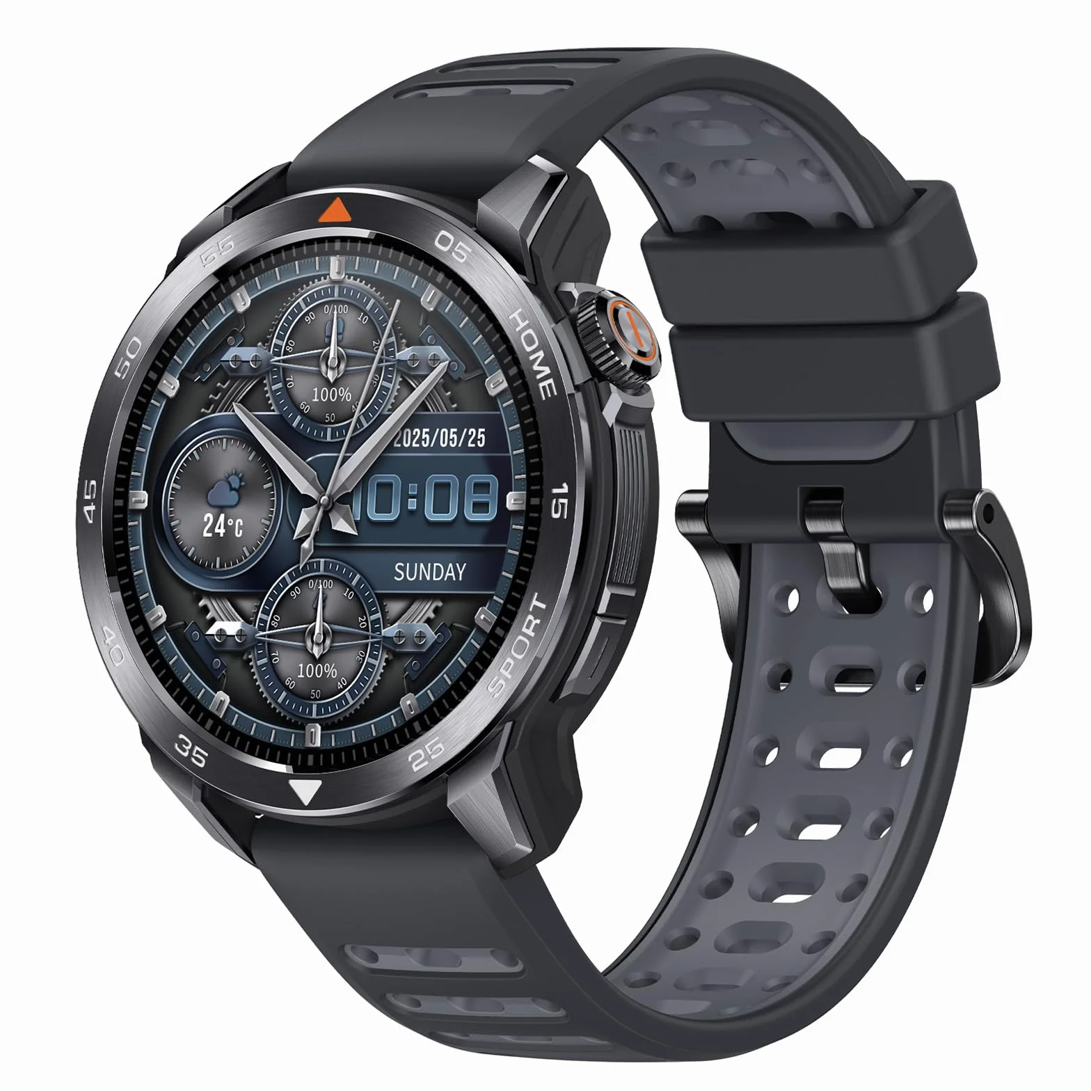 Mibro GS Pro2 Smartwatch Running - AMOLED 1.43” con GPS Dual Band - Coach Intelligente, Analisi Completa della Corsa, resistenza 5ATM, 20 Giorni Autonomia, Orologio Sportivo per Padel, Grigio Scuro