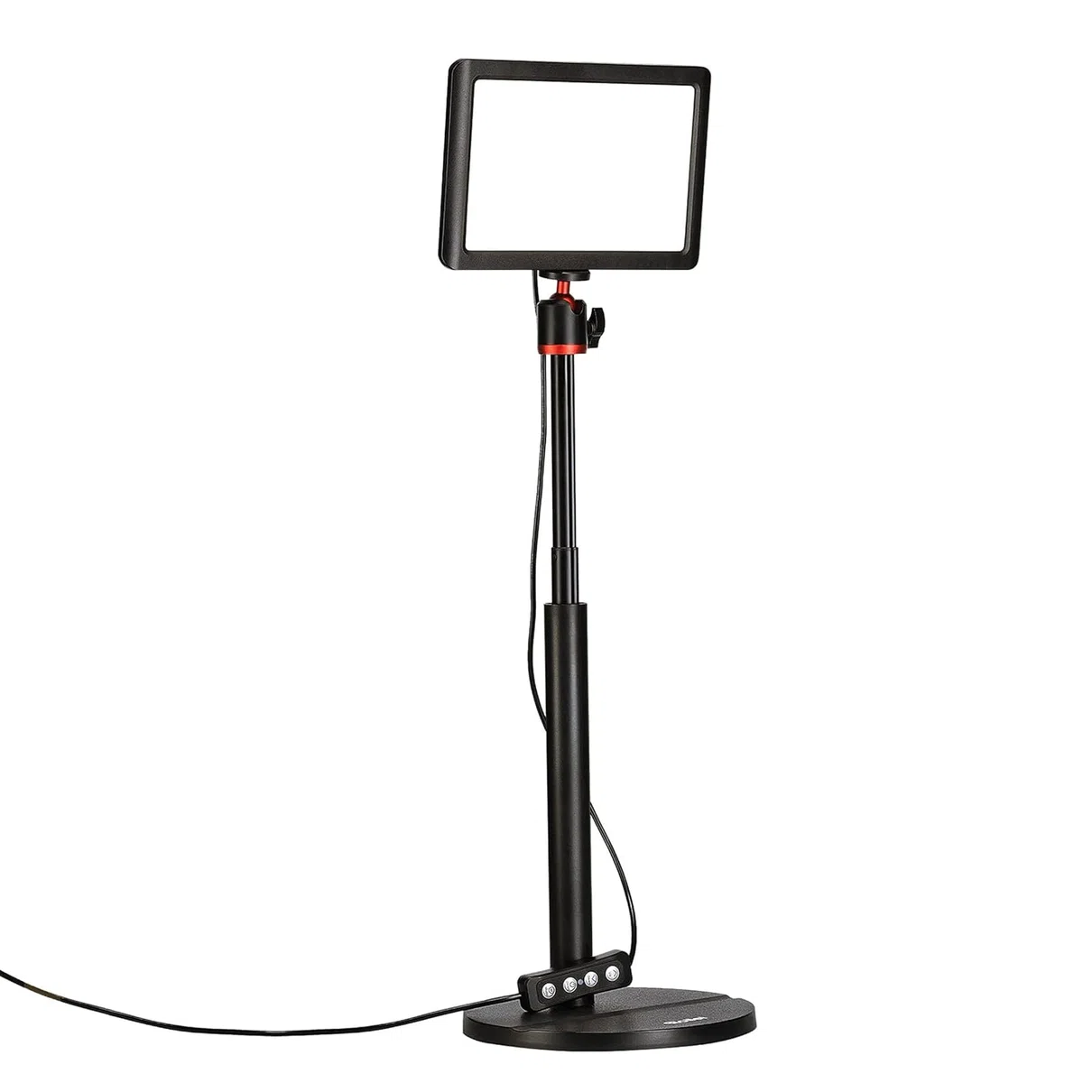 Rollei Lumis Key Light Scrivania, Faretto Streaming CRI 95+ Lampada per Video PC con Treppiede 28~78cm, Pannello Illuminatore LED Fotografia per Videomaker Podcast Youtuber Videoconferenza Webcam