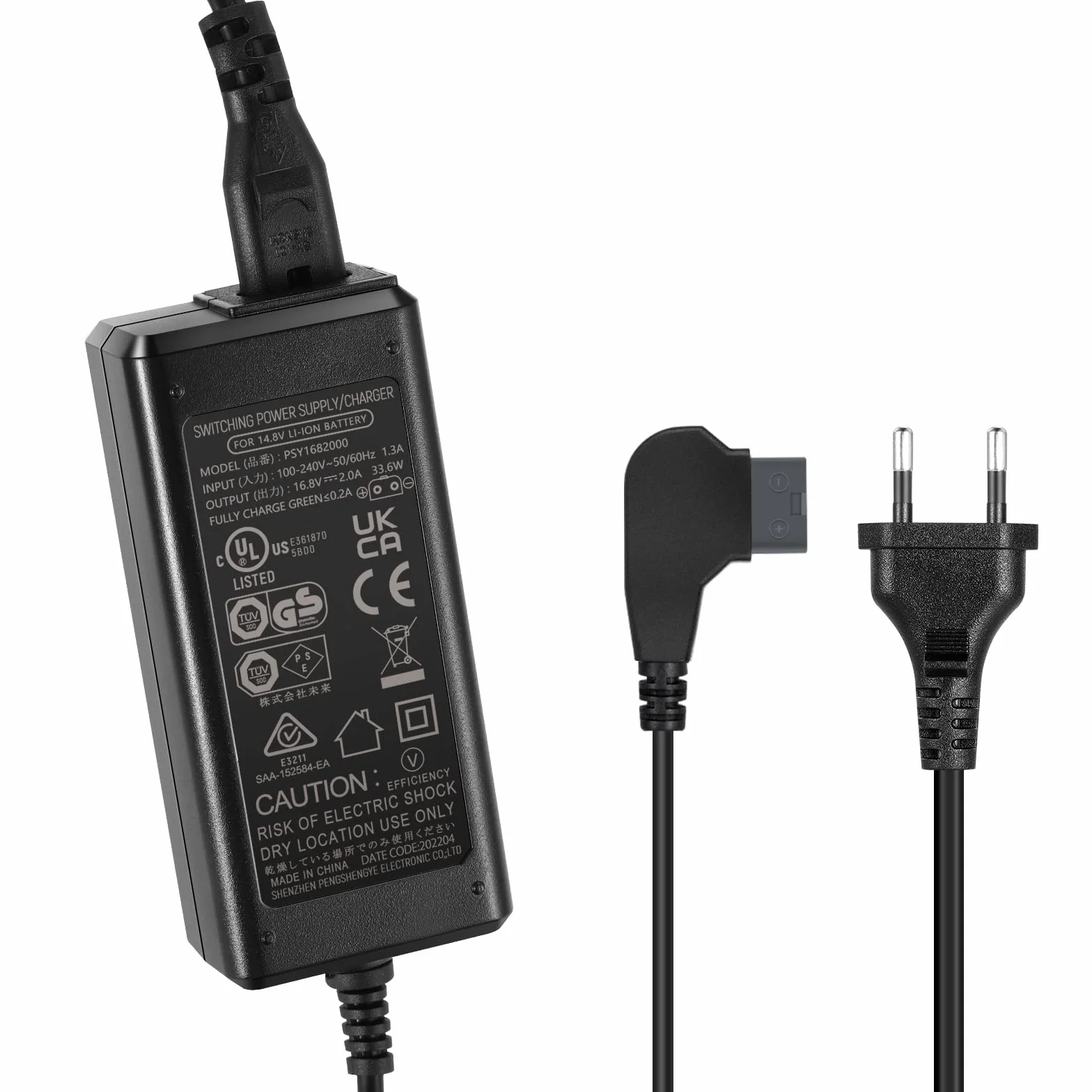 NEEWER Caricabatterie D-Tap con Cavo D-Tap da 1m per Batteria V-Mount/V-Lock/Gold Mount, Compatibile con NEEWER BP-95W BP-190WS BP-150WS BP-V47 BP-V95 Sony BP-U65 BP-U68 ecc.[Uscita: 16,8V 2A]