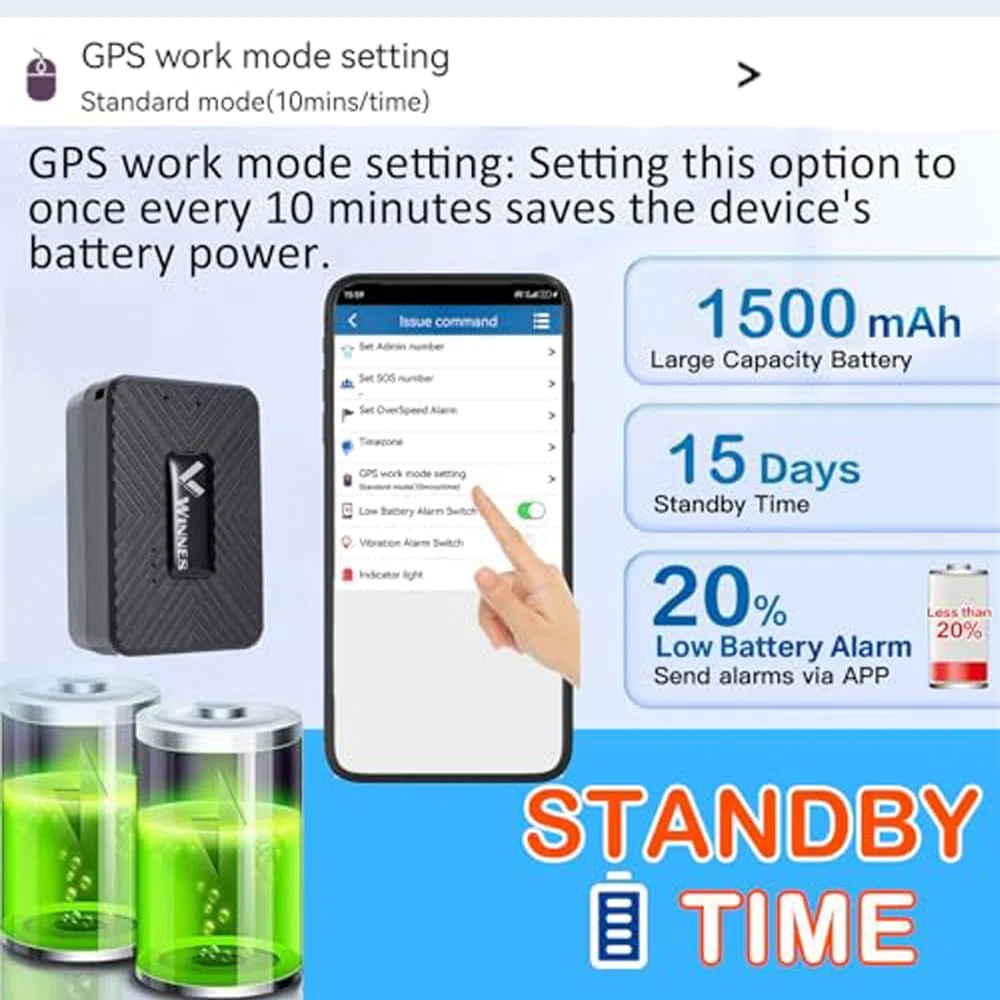 Micro Gps Tracker Spia con Magnete Localizzatore GPS in Tempo Reale Satellitare Tracciatore di Posizione GPS Tracker Portatile con Geo-fence Alarm e App Gratuita per Auto Moto Bambini