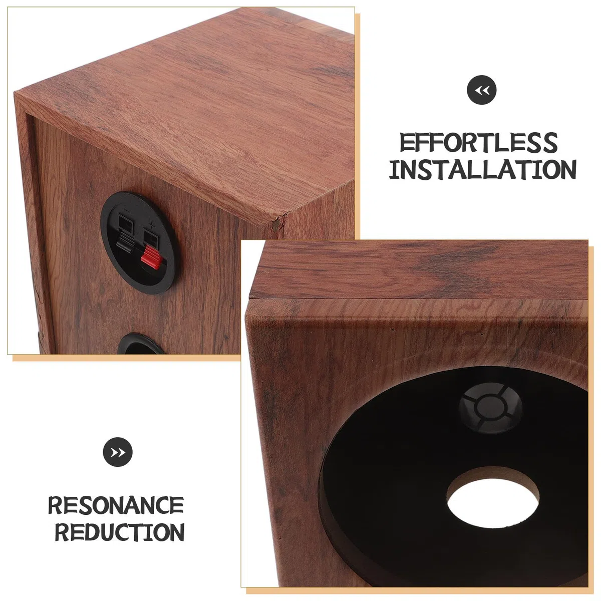 Box Audio in Legno 6,5 Pollici per Auto e Camion, Cassa Subwoofer Compatta per Upgrade Audio Veicolare