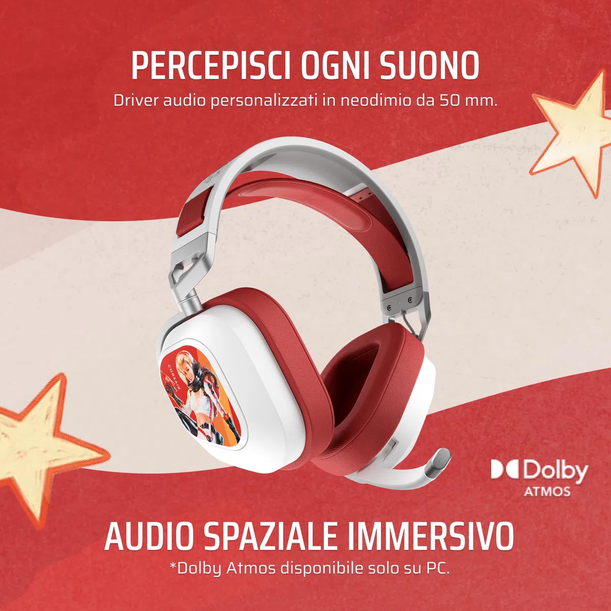 Corsair HS80 RGB WIRELESS Fallout Nuka-Cola Edition Cuffie Da Gioco Multipiattaforma – Dolby Atmos, Leggere, Microfono Di Qualità Broadcast – PC, Mac, PS5, PS4