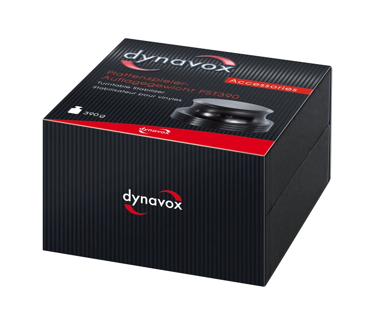 Dynavox PST420 stabilizzatore per giradischi, peso di appoggio in alluminio per giradischi, peso 420 g, colore nero