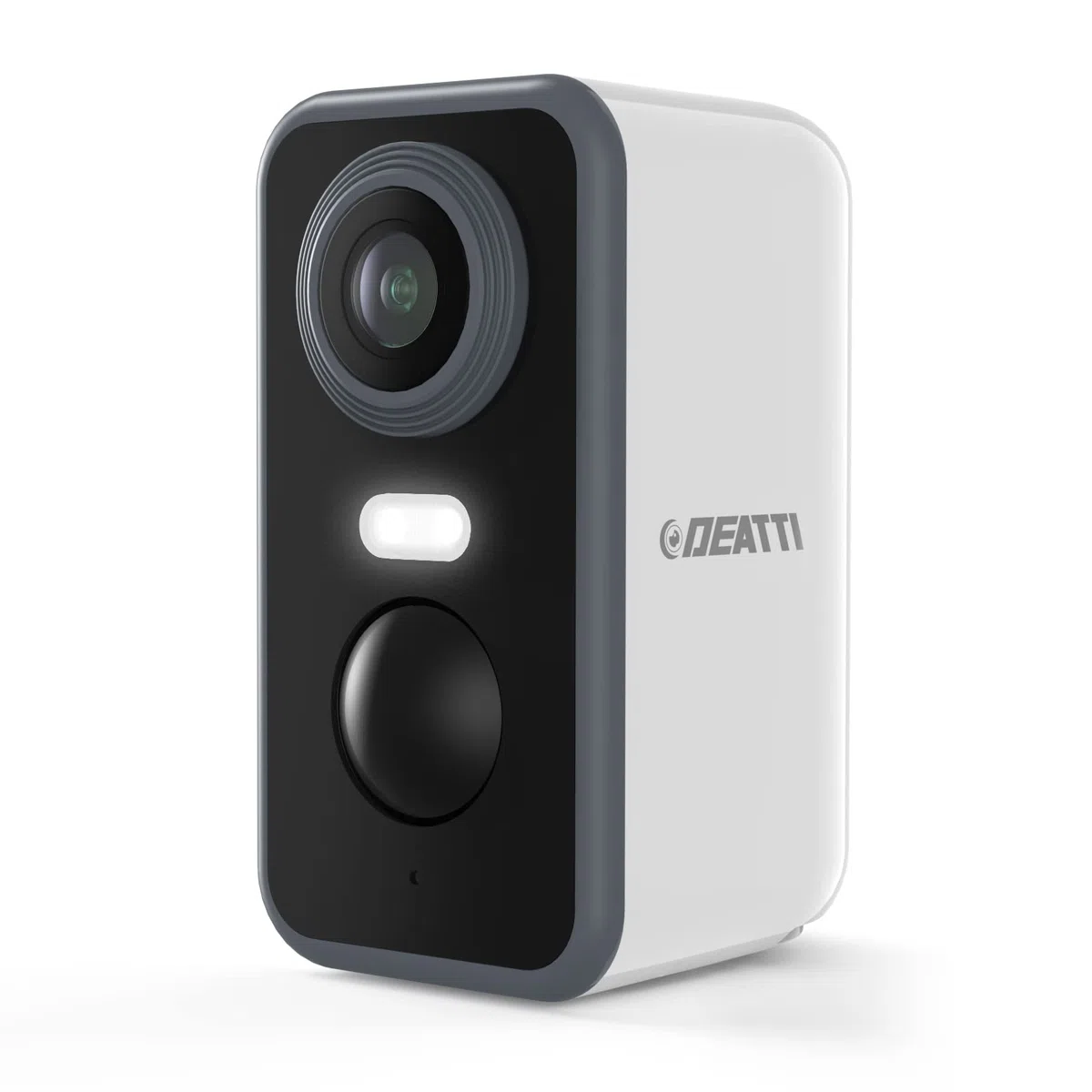DEATTI 2K Telecamera Wi-Fi Interno/Esterno Senza Fili a Batteria, Videocamera Sorveglianza Interno, Rilevatore di Movimento PIR, Visione Notturna a Colori, Audio a 2 Vie, Sirena, IP66, SD/Cloud