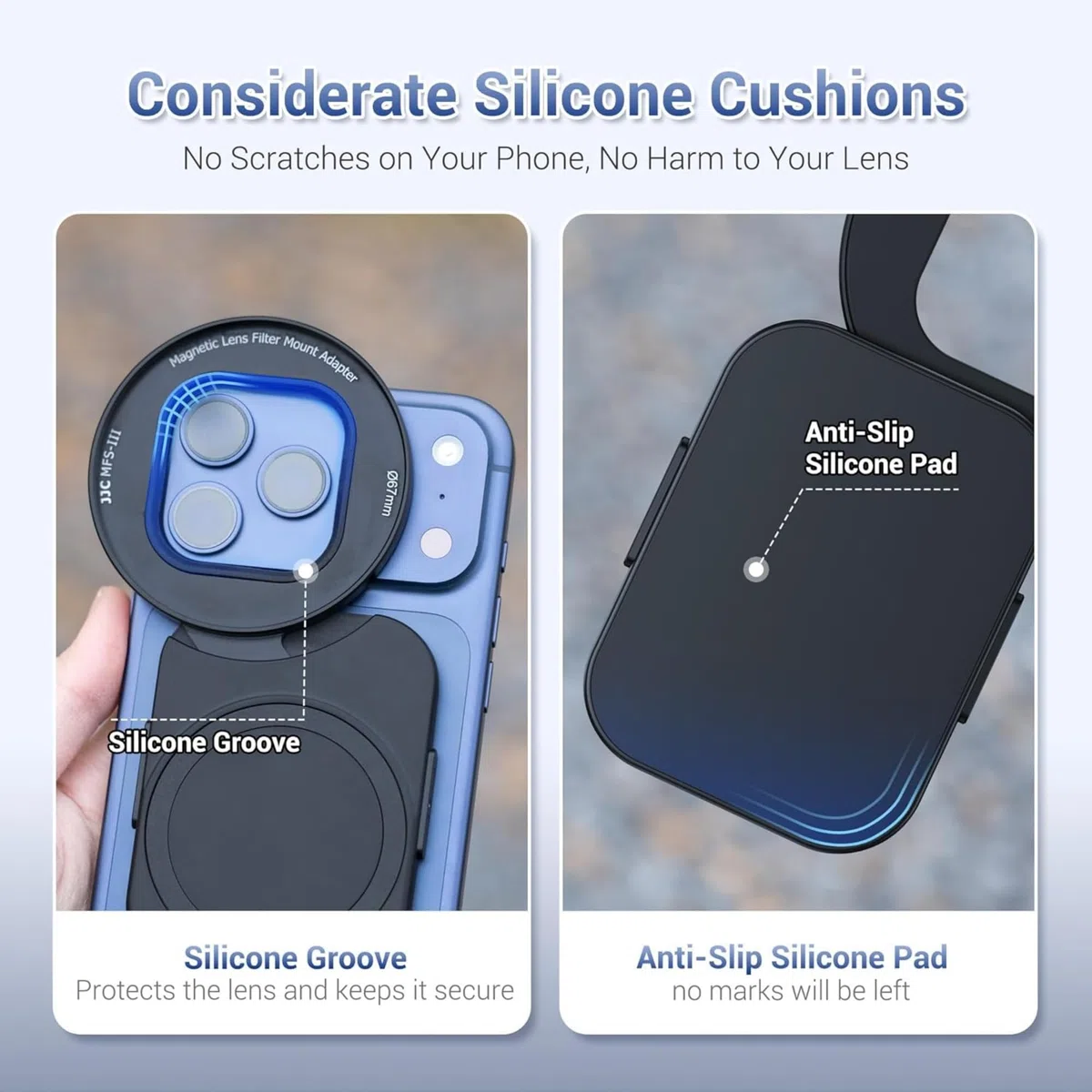 Filtro ND aggiornato da 67 mm per iPhone 17, adattatore magnetico per filtro obiettivo con filtro ND variabile ND2-128 per iPhone 17 16 15 14 Pro Pro Max Plus, supporto per filtro obiettivo del